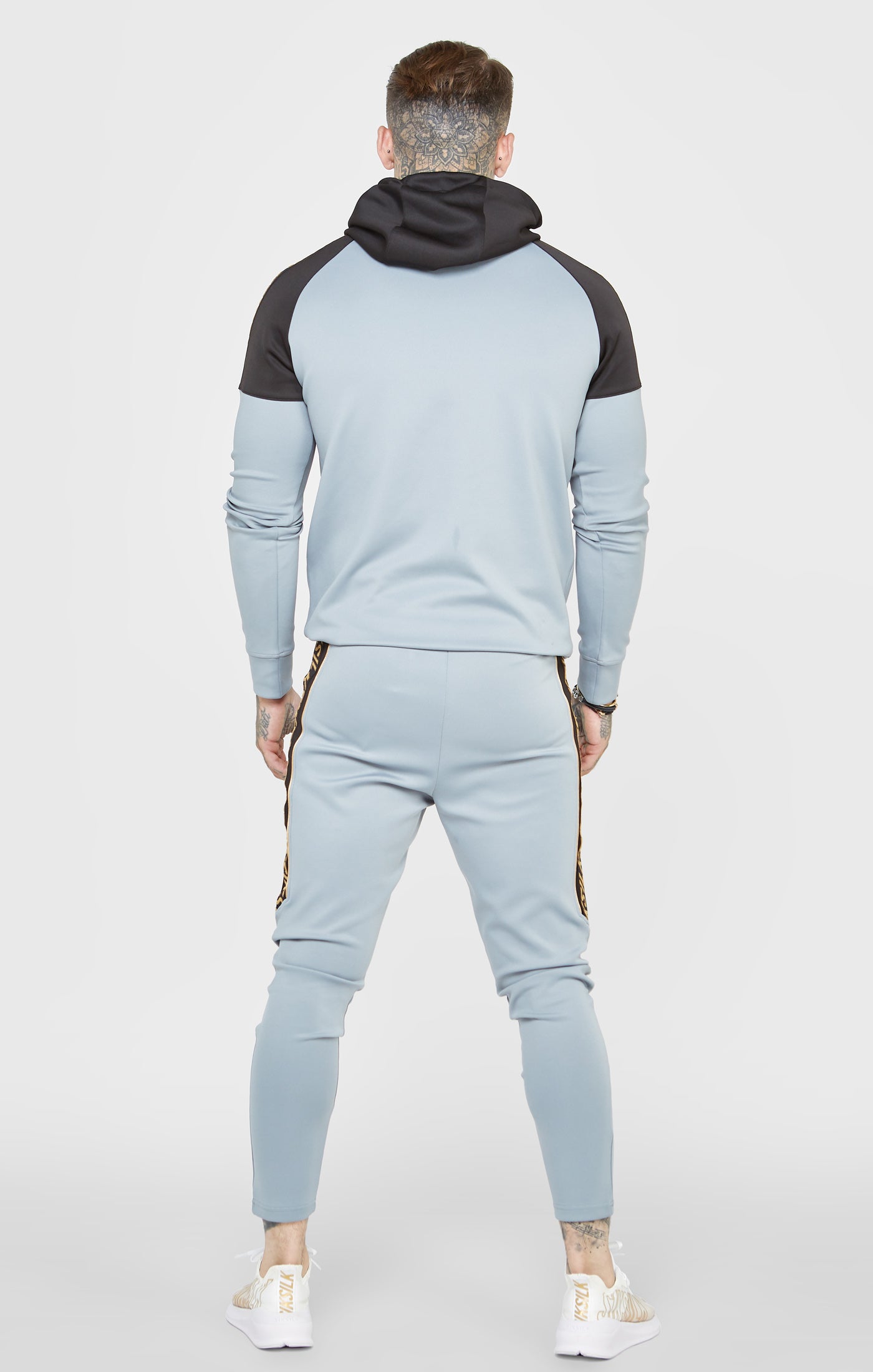 Load image into Gallery viewer, Grey Sports Panelled Overhead Hoodie (4)