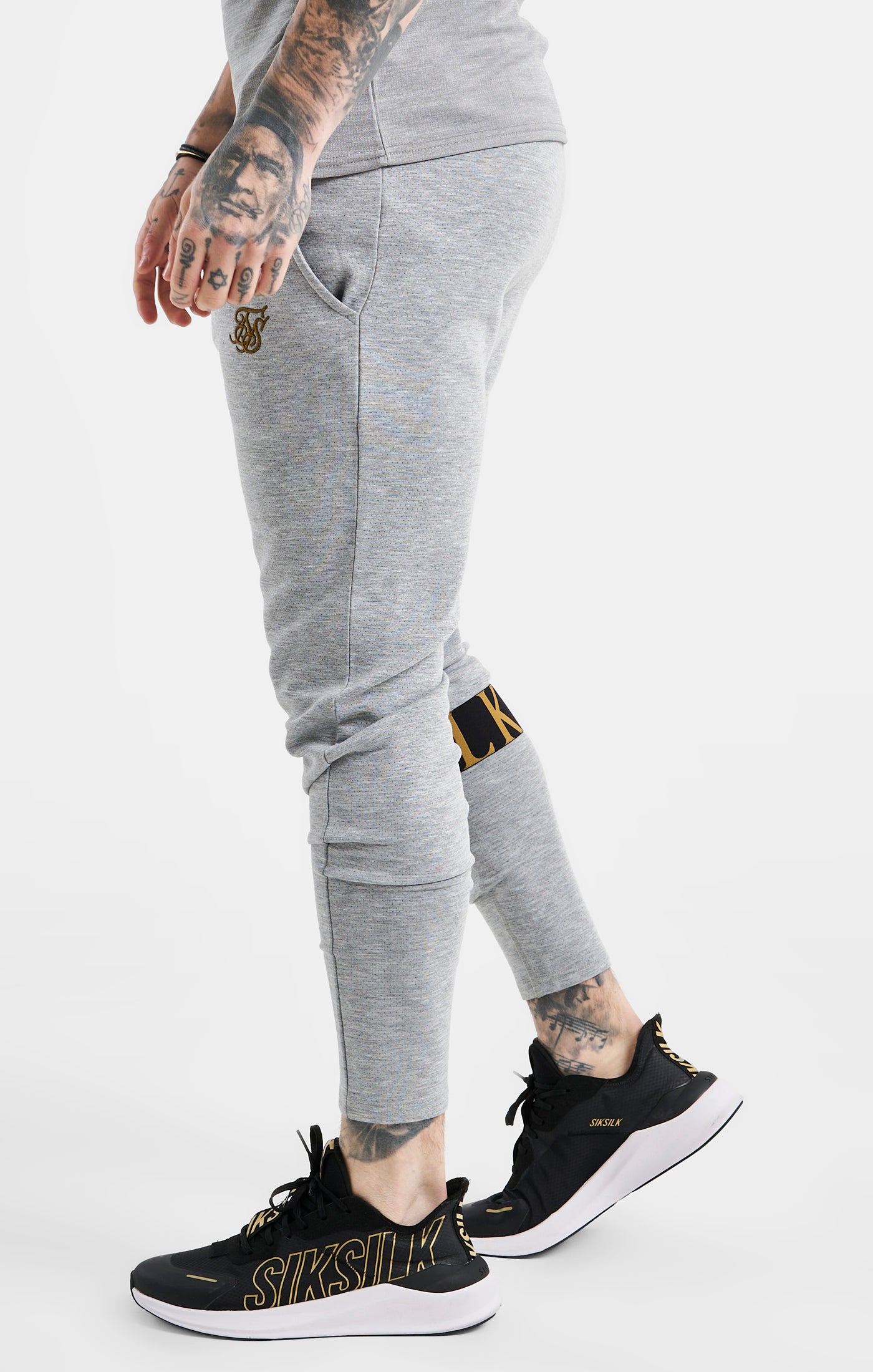 Load image into Gallery viewer, SikSilk Dynamic Track Pant - Grey Marl (1)