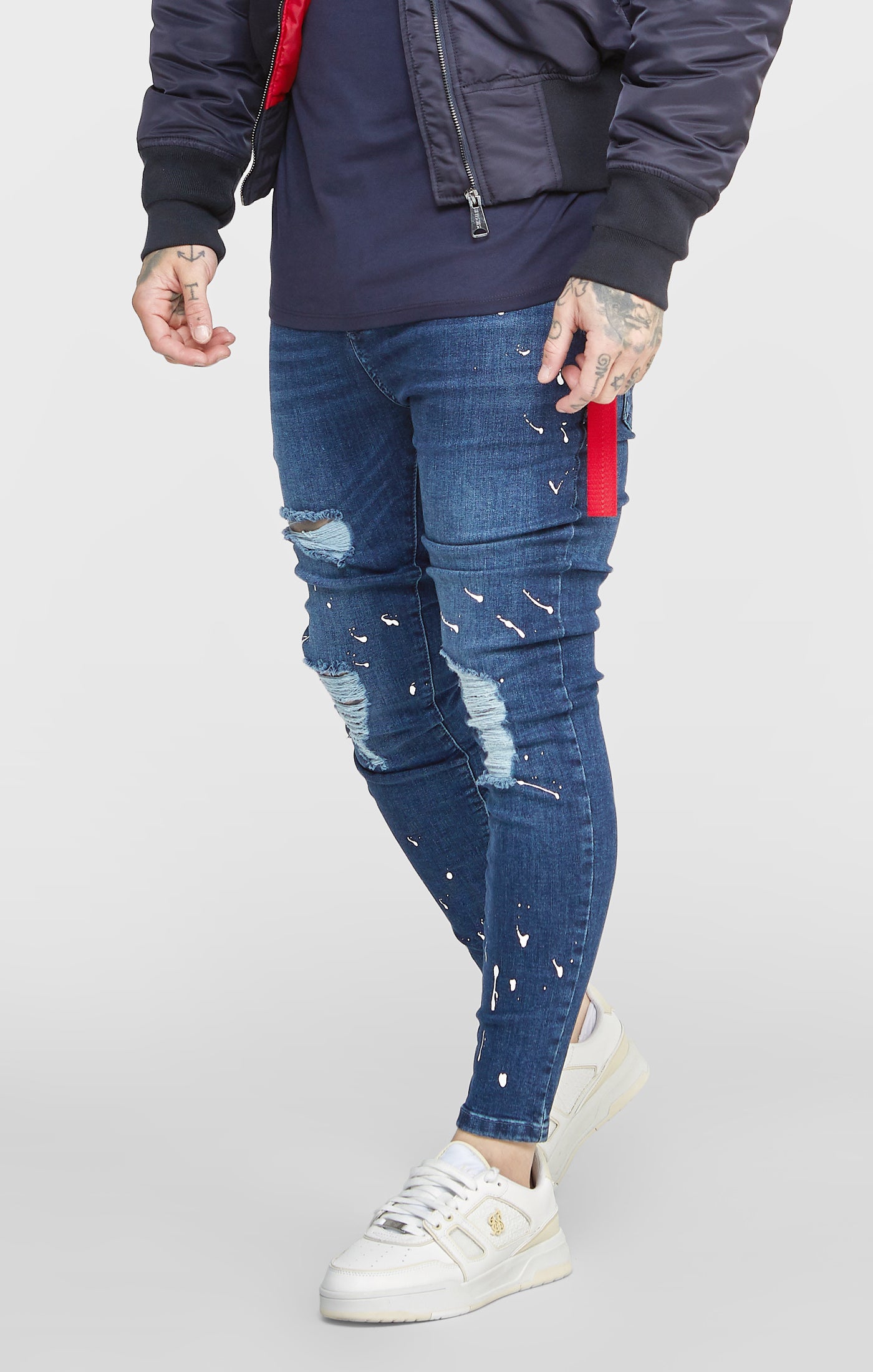 Load image into Gallery viewer, SikSilk Skinny Fit Flight Denims - Bleached Blue