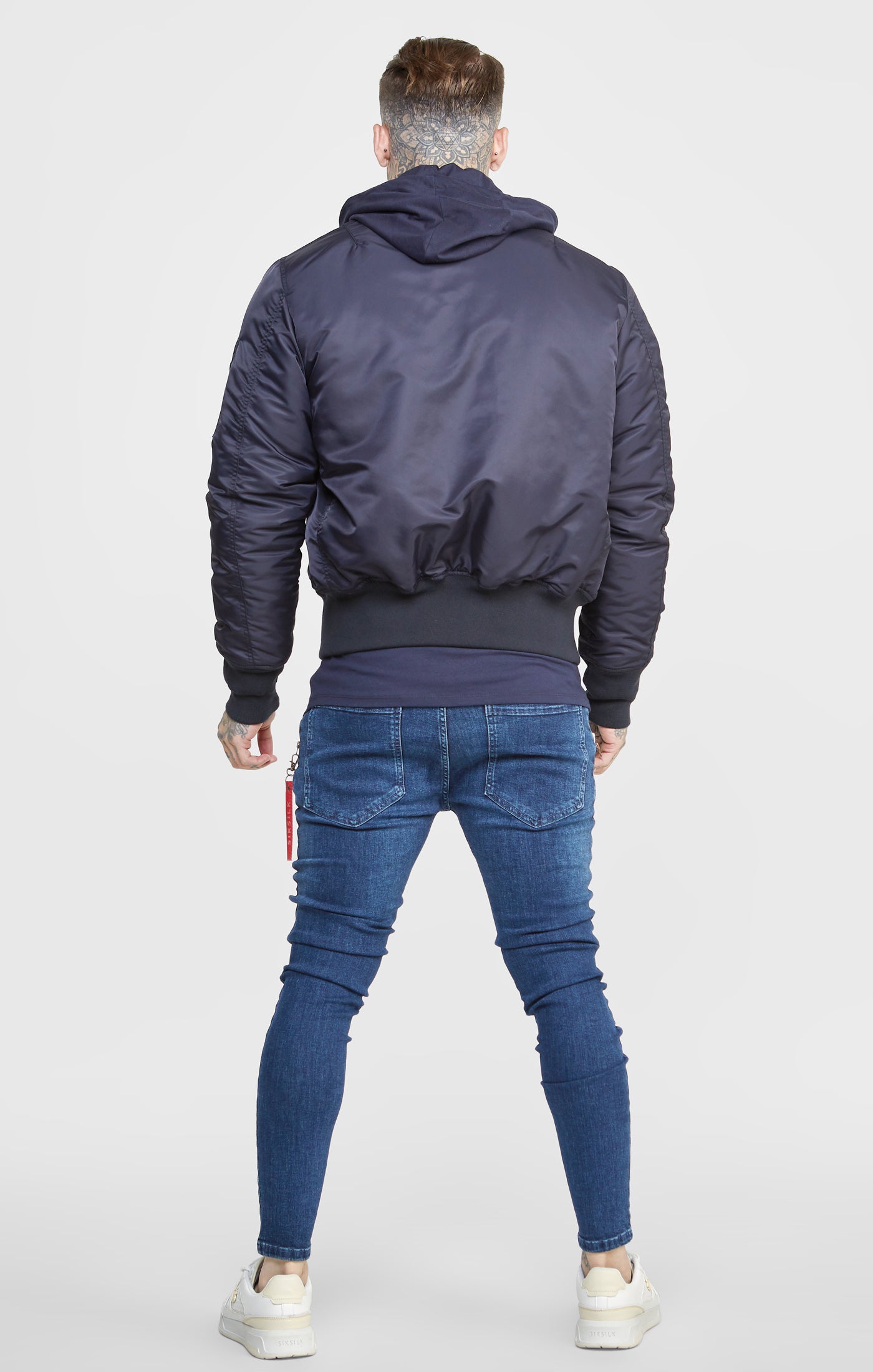 Load image into Gallery viewer, SikSilk Skinny Fit Flight Denims - Bleached Blue (4)