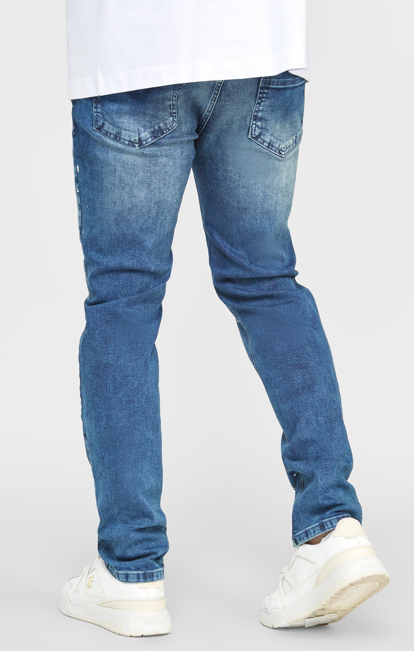 Load image into Gallery viewer, Blue Bleached Slim Fit Denim (3)