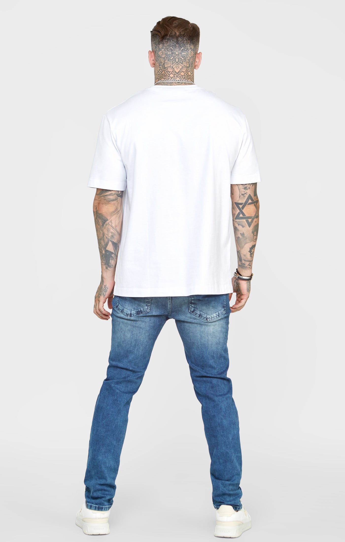 Load image into Gallery viewer, Blue Bleached Slim Fit Denim (4)