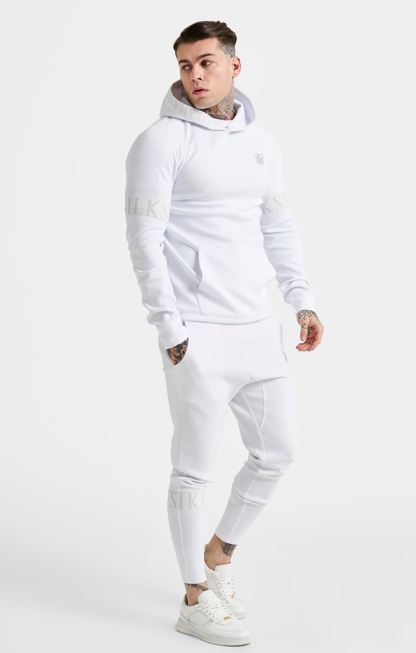 Load image into Gallery viewer, SikSilk Dynamic Overhead Hoodie  - White (3)
