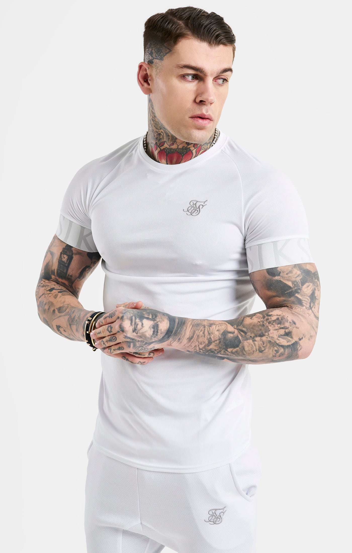 Load image into Gallery viewer, SikSilk Dynamic Tech T-Shirt - White