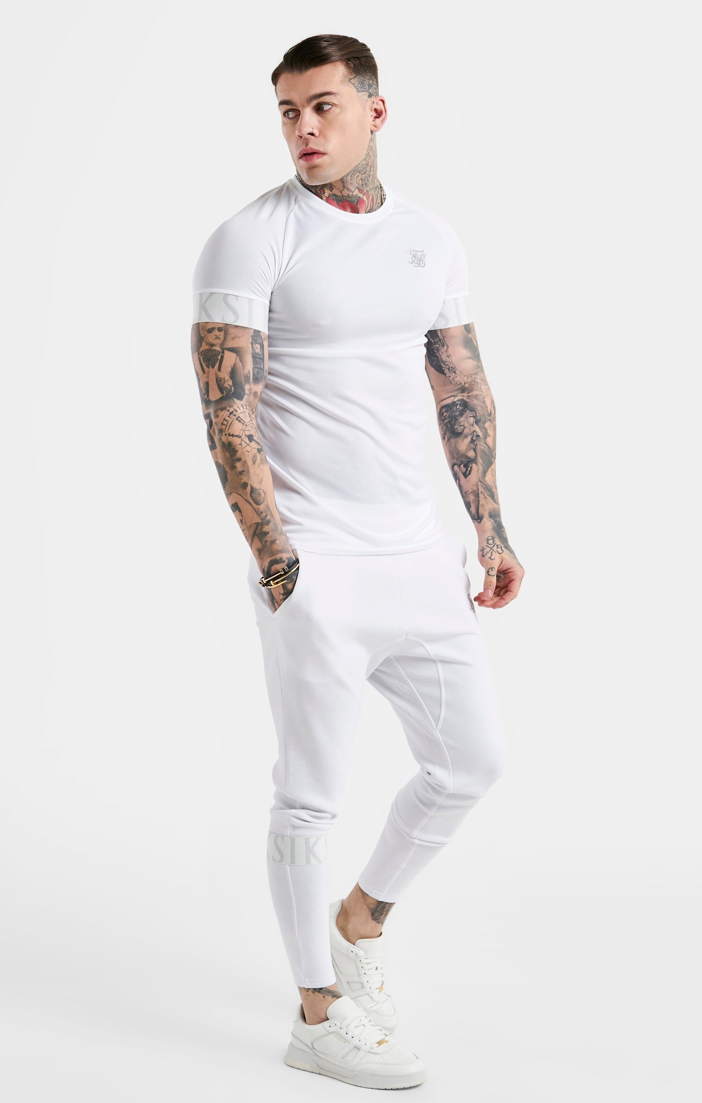 Load image into Gallery viewer, SikSilk Dynamic Tech T-Shirt - White (2)
