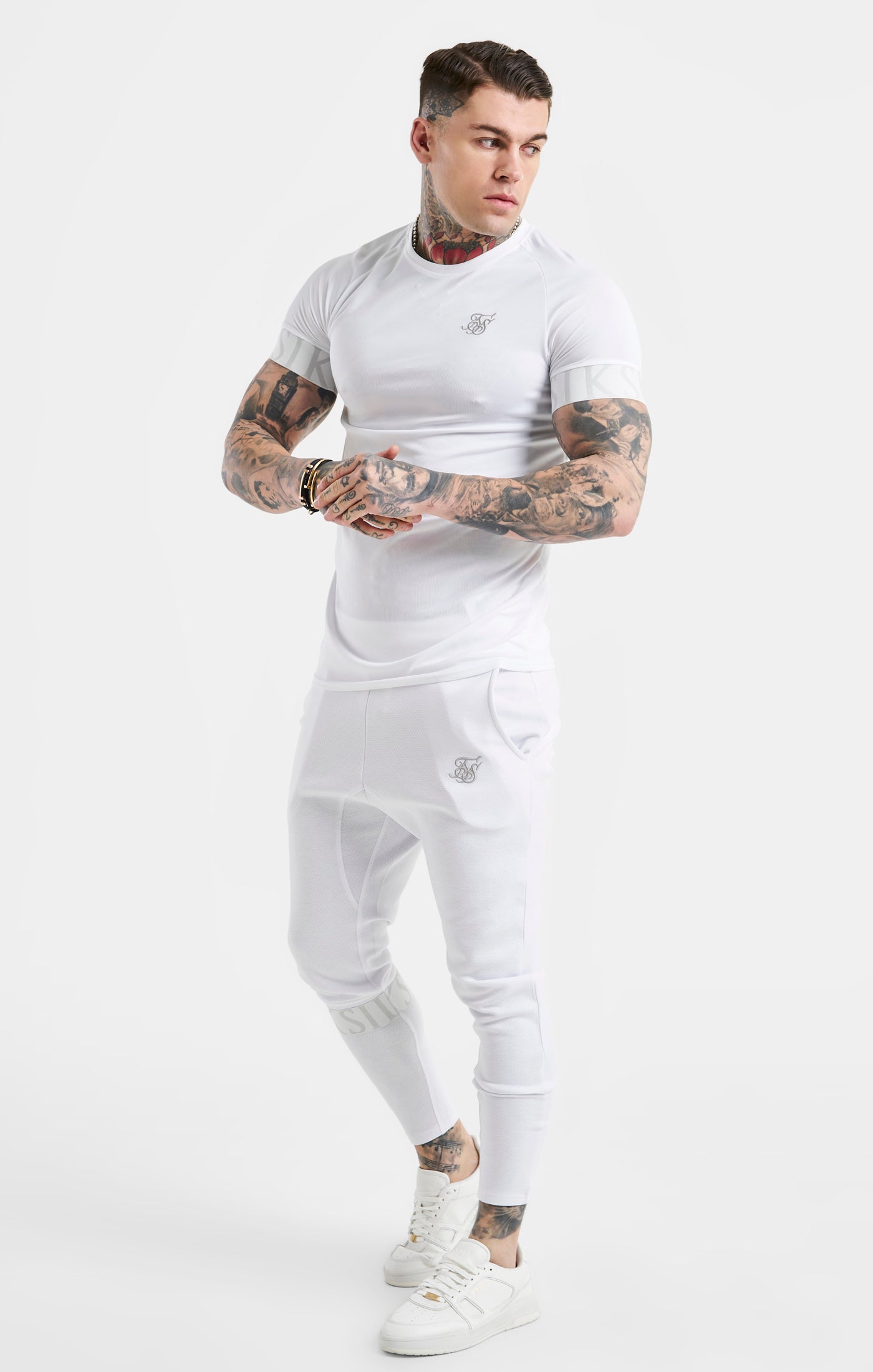 Load image into Gallery viewer, SikSilk Dynamic Tech T-Shirt - White (3)
