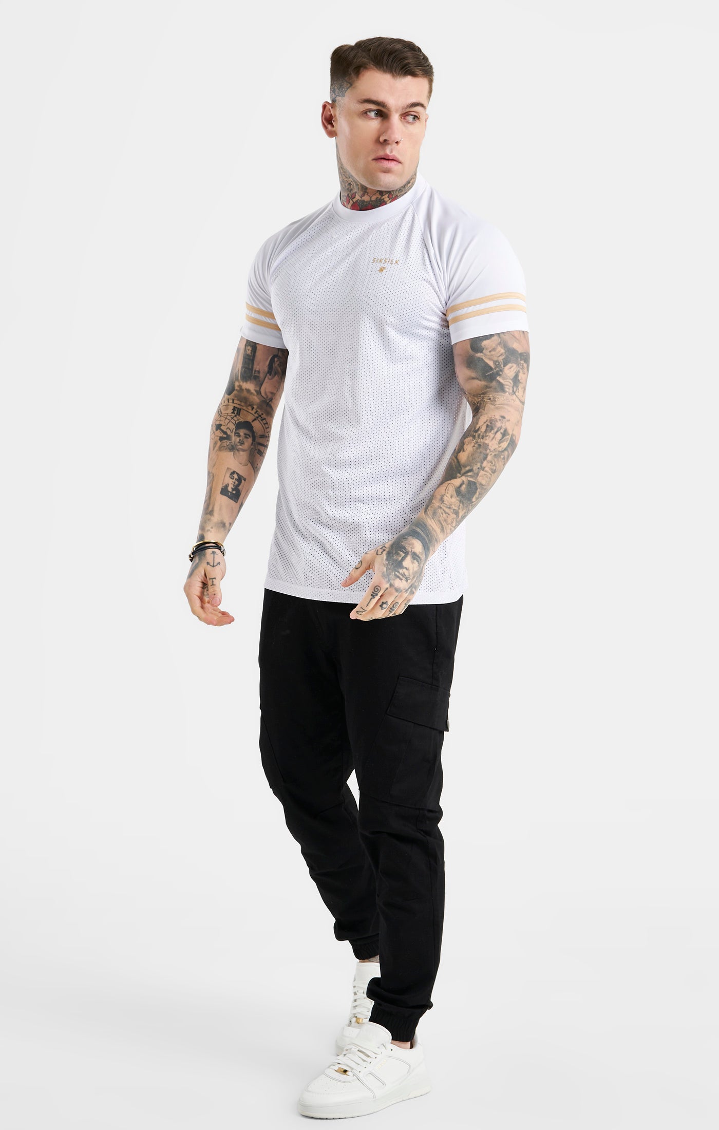 Load image into Gallery viewer, White Mesh Sport T-Shirt (3)