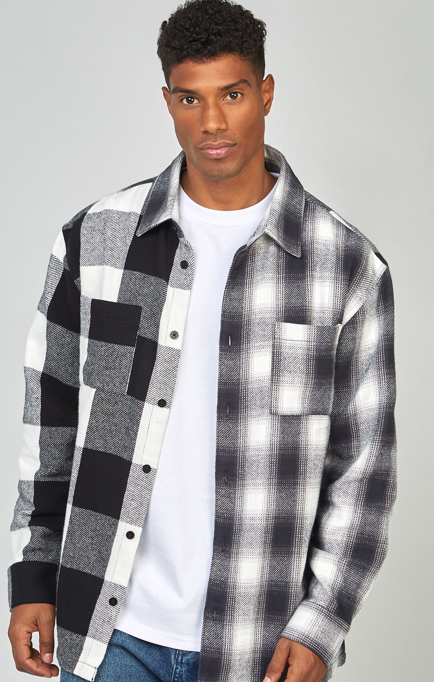 Load image into Gallery viewer, Black Towelling Logo Check Shirt