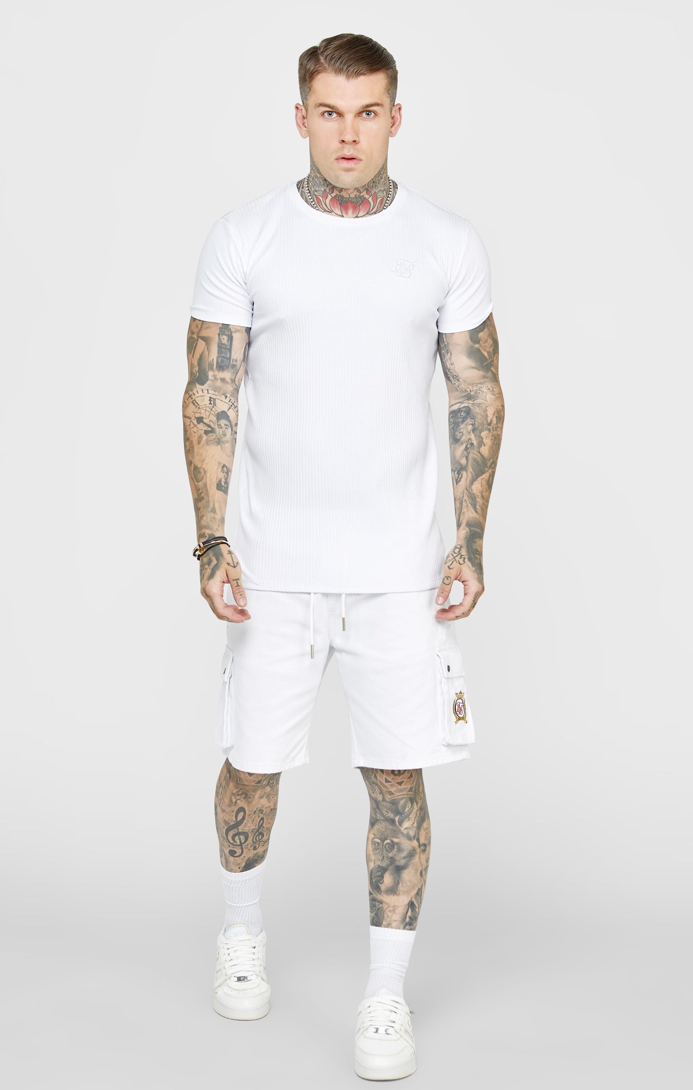Load image into Gallery viewer, White Rib Knit T-Shirt (2)