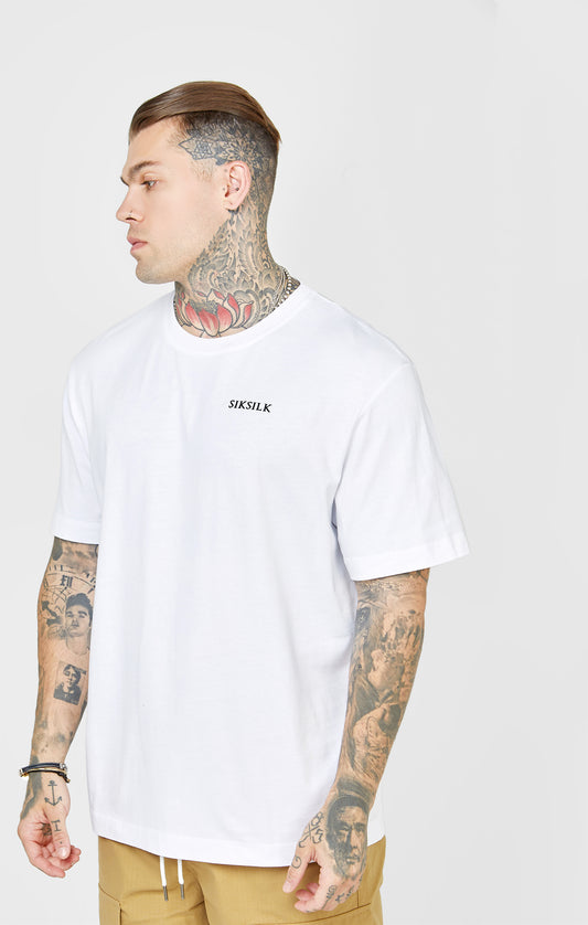 White Oversized Back Logo T-Shirt
