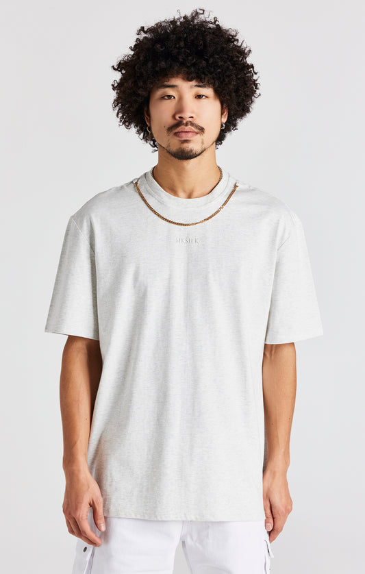 Snow Marl Oversized Chain T-Shirt
