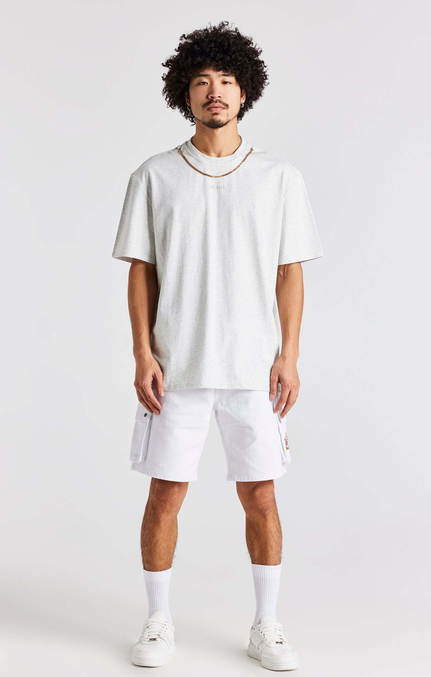 Load image into Gallery viewer, Snow Marl Oversized Chain T-Shirt (3)