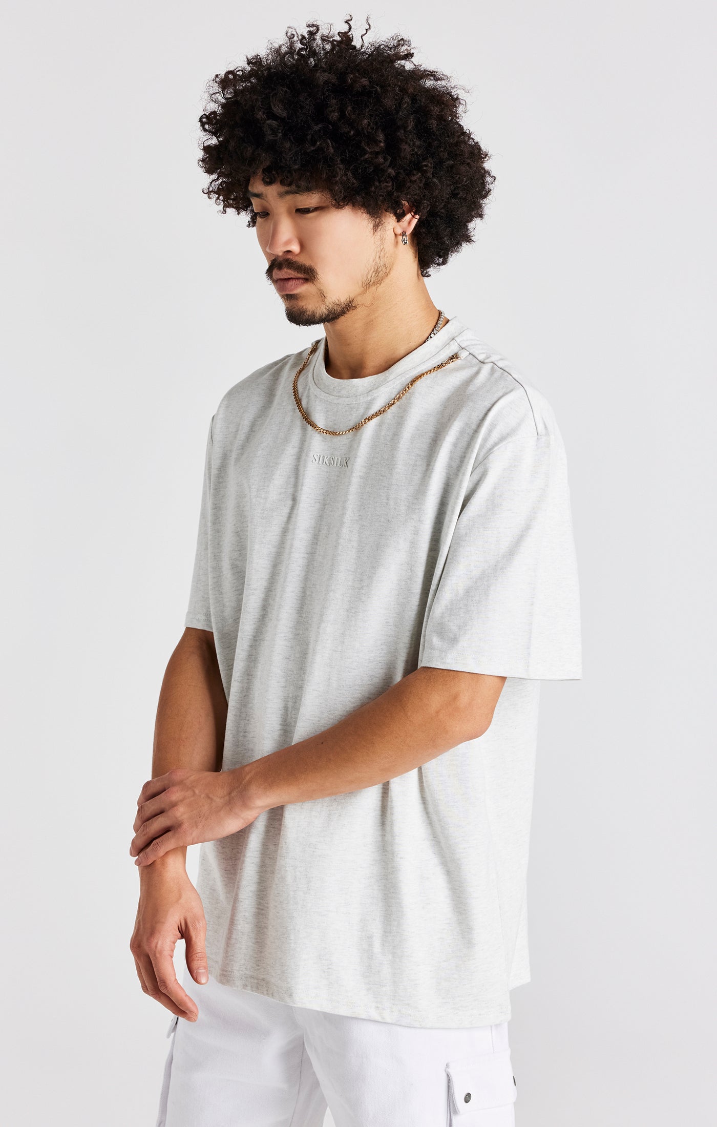 Load image into Gallery viewer, Snow Marl Oversized Chain T-Shirt (7)