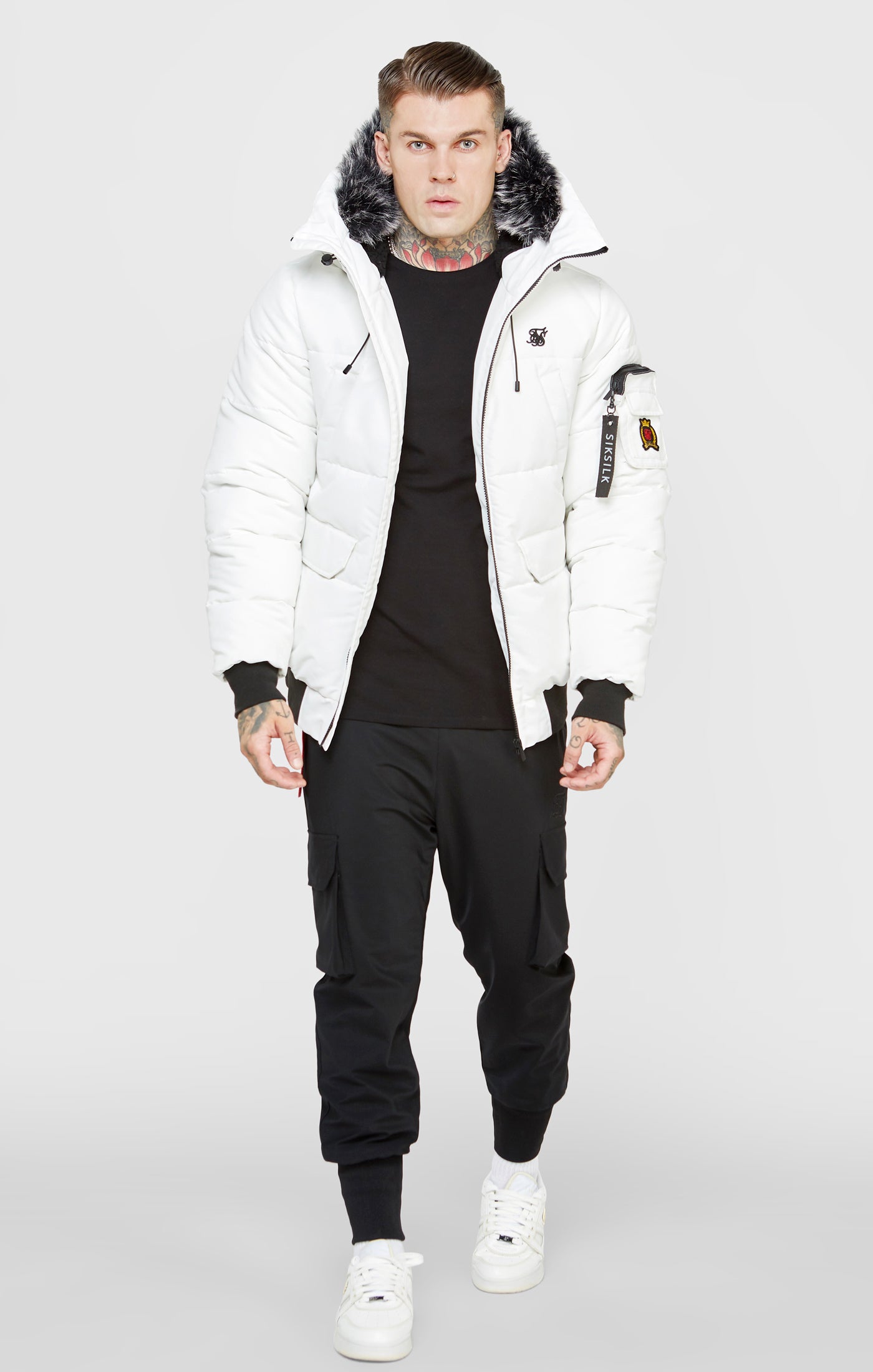 Load image into Gallery viewer, White Bomber Jacket (2)