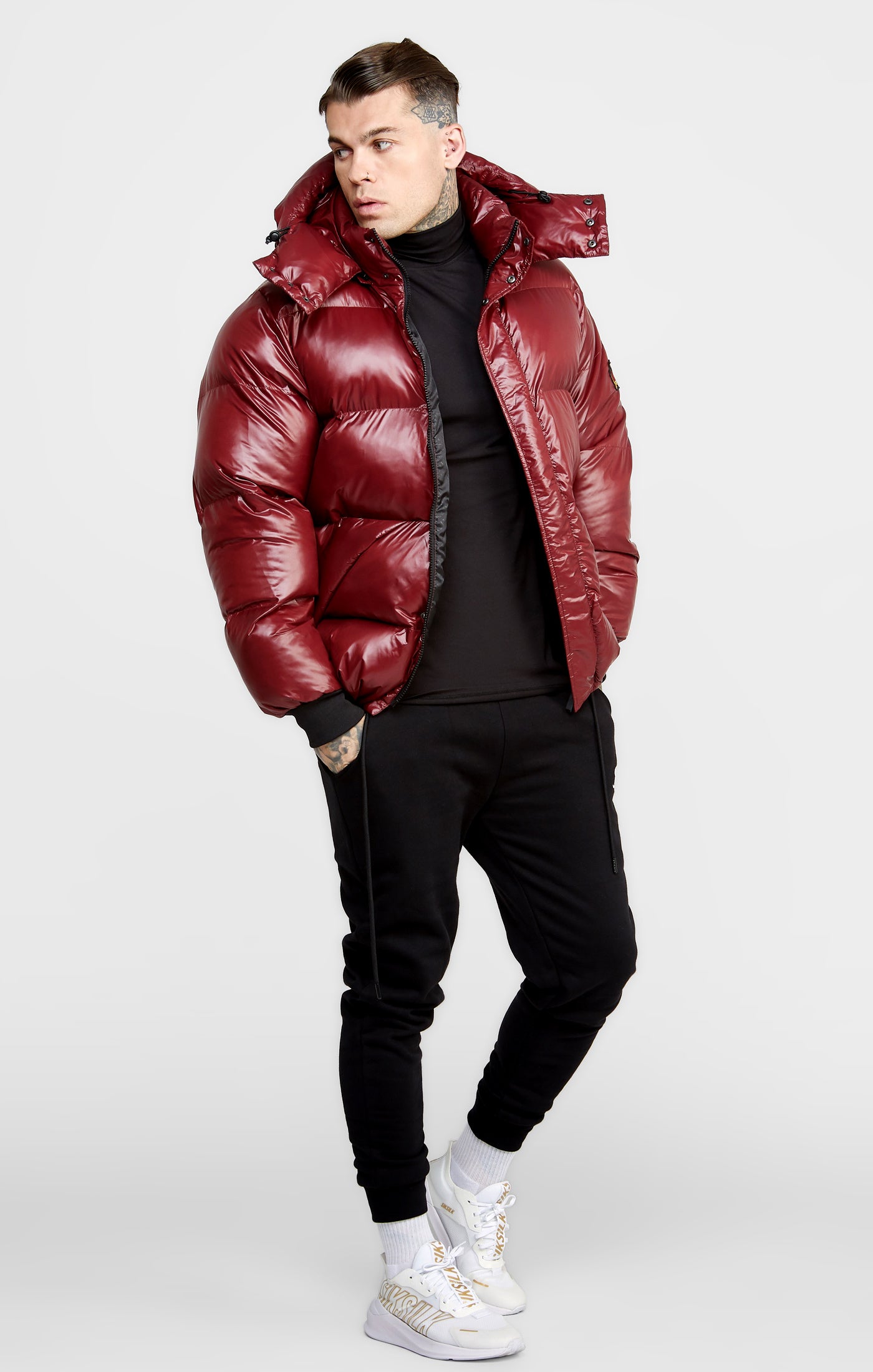 Load image into Gallery viewer, Burgundy Puffer Jacket (3)