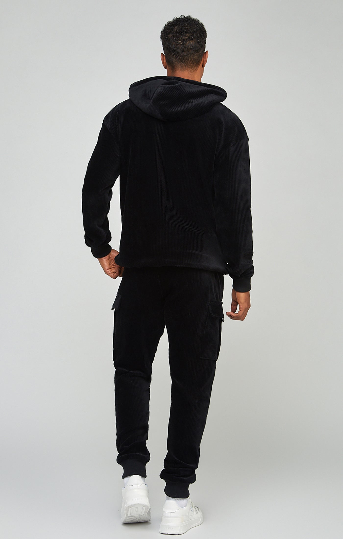 Load image into Gallery viewer, Black Corduroy Cargo Joggers (4)