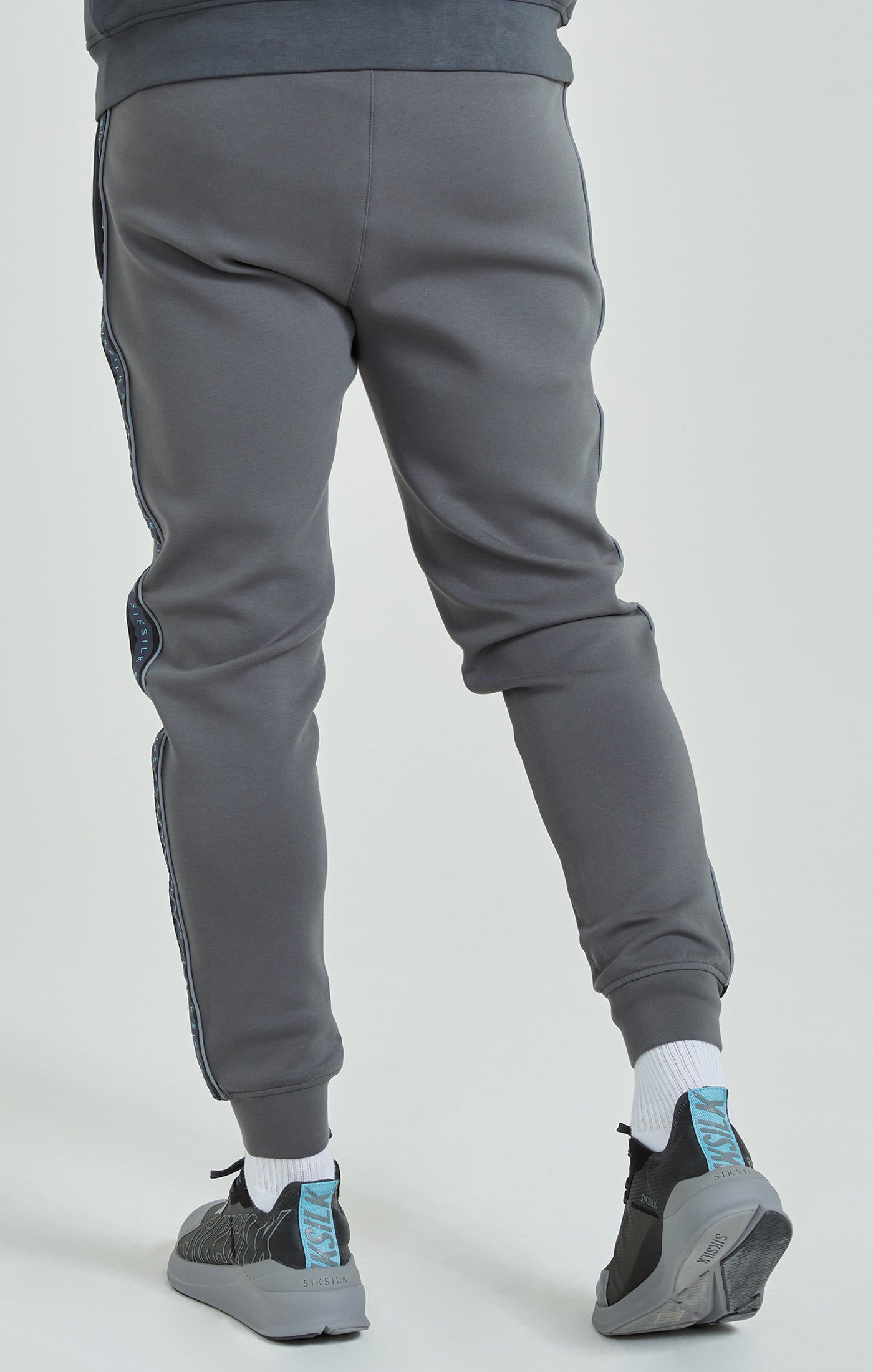 Load image into Gallery viewer, Grey Branded Tape Track Pant (3)