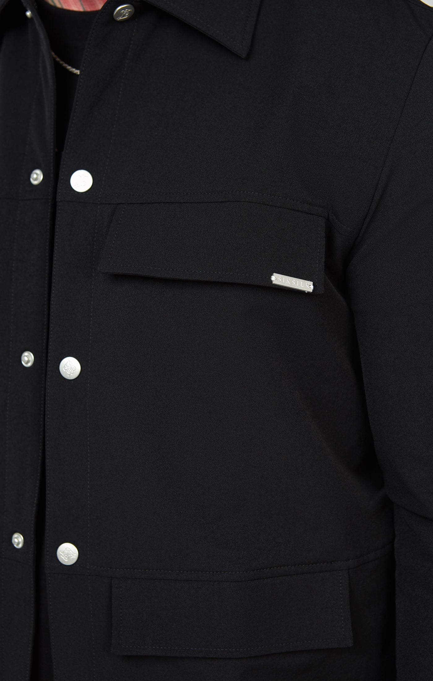 Load image into Gallery viewer, Black Utility Overshirt (1)