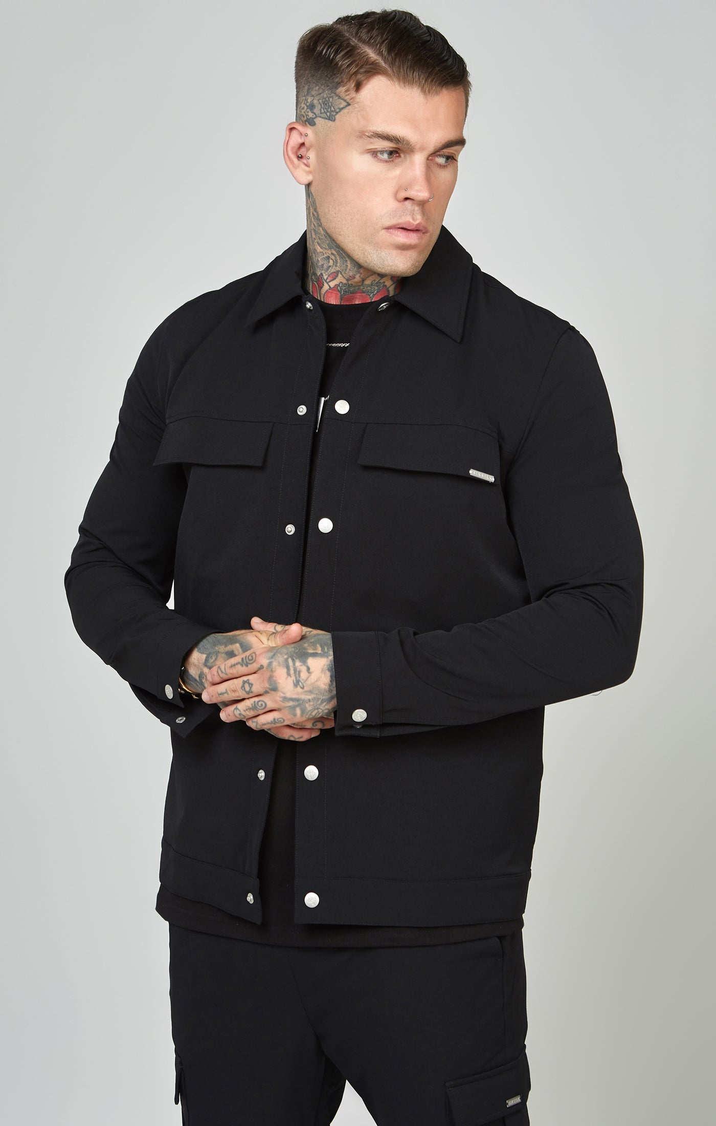 Load image into Gallery viewer, Black Utility Overshirt (3)