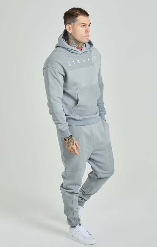 Light Grey Cut & Sew Relaxed Fit Hoodie