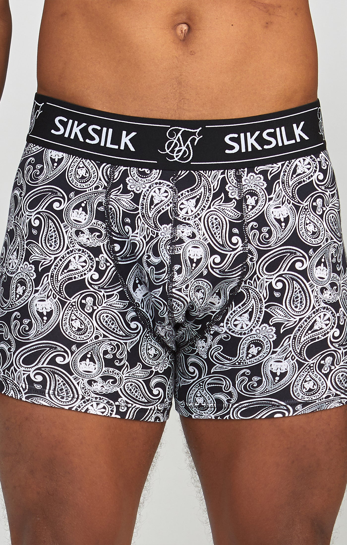 Load image into Gallery viewer, Black 3Pk Paisley Boxer (3)