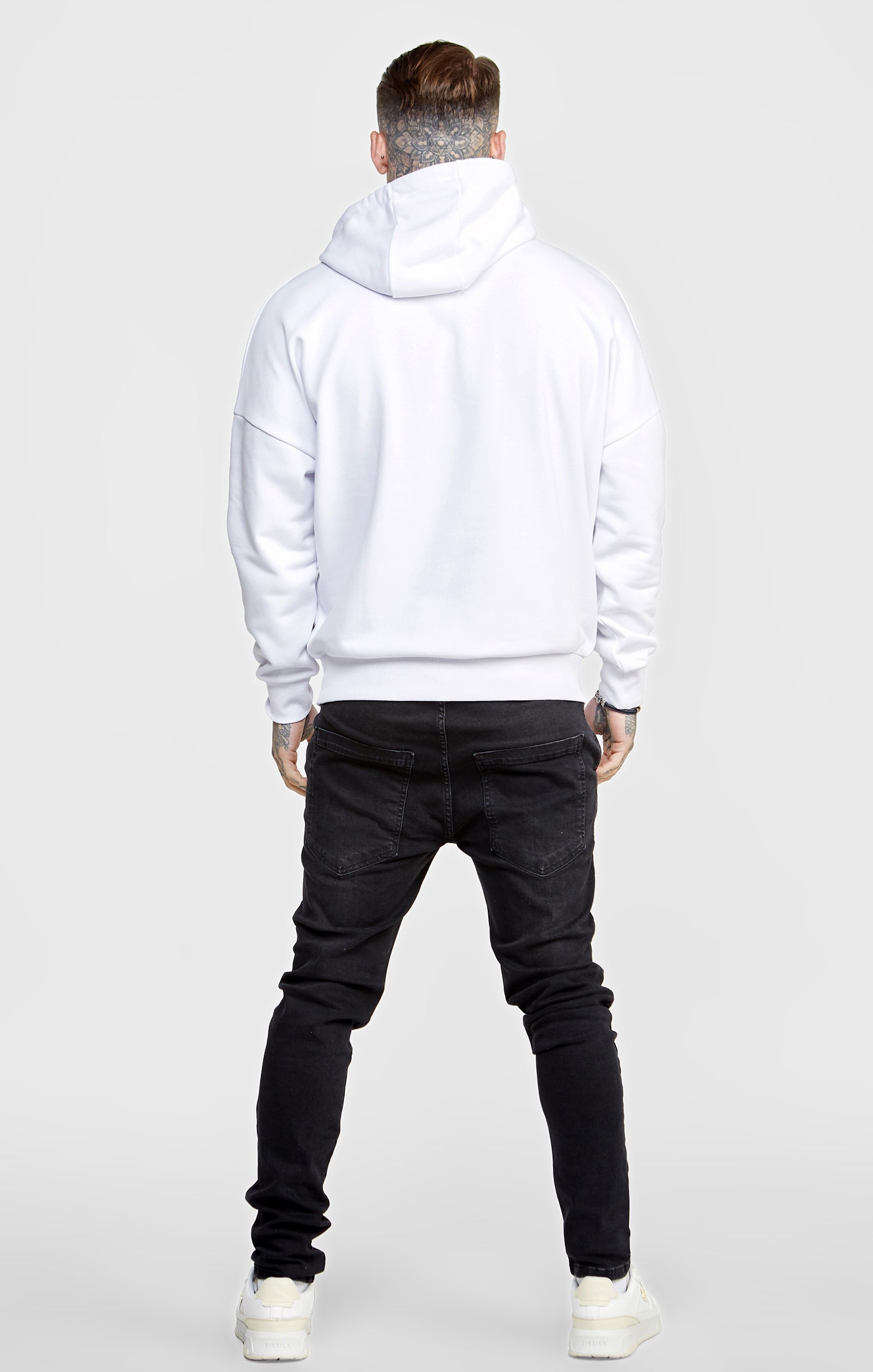Load image into Gallery viewer, White Logo Oversized Hoodie (4)