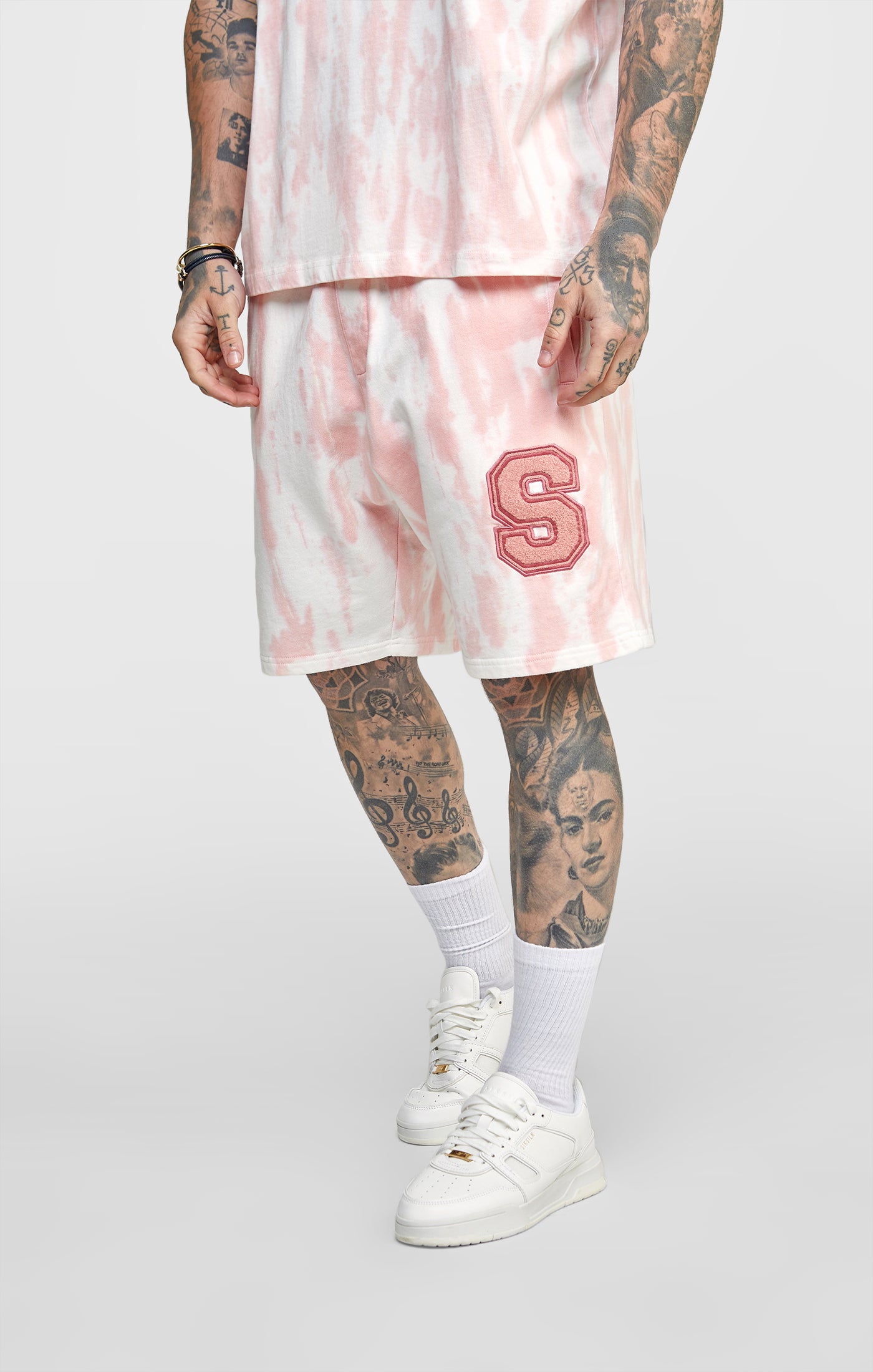 Load image into Gallery viewer, Pink Tie Dye Jogger Short