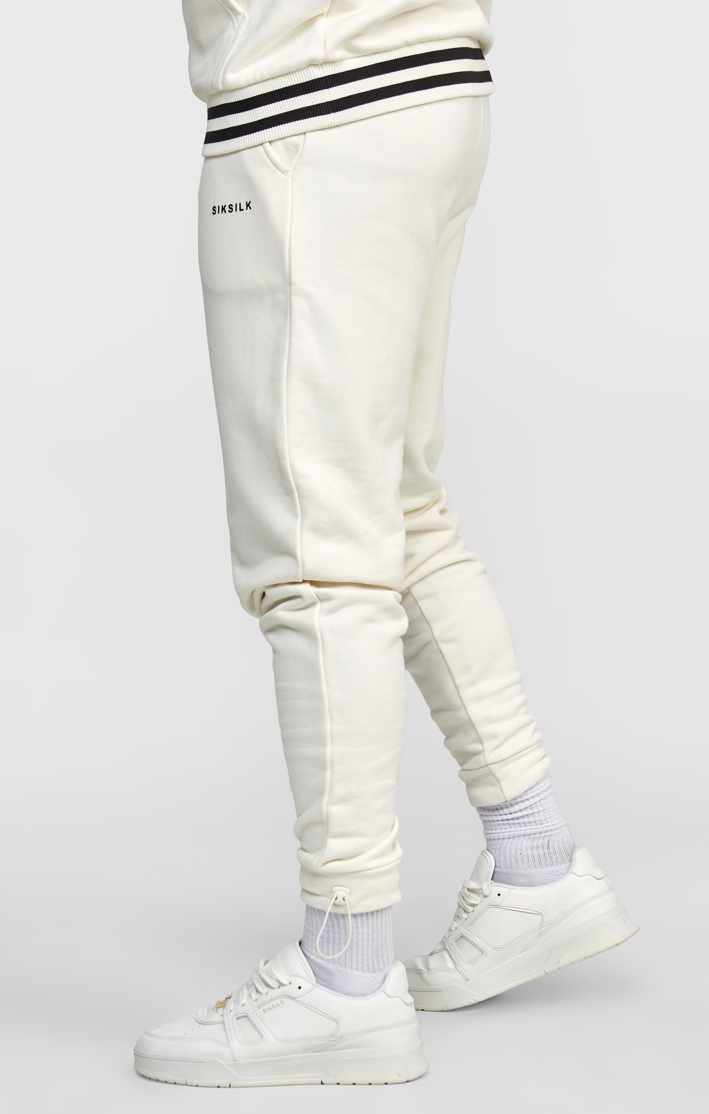 Load image into Gallery viewer, Ecru Jogger W Stripe Waistband (1)