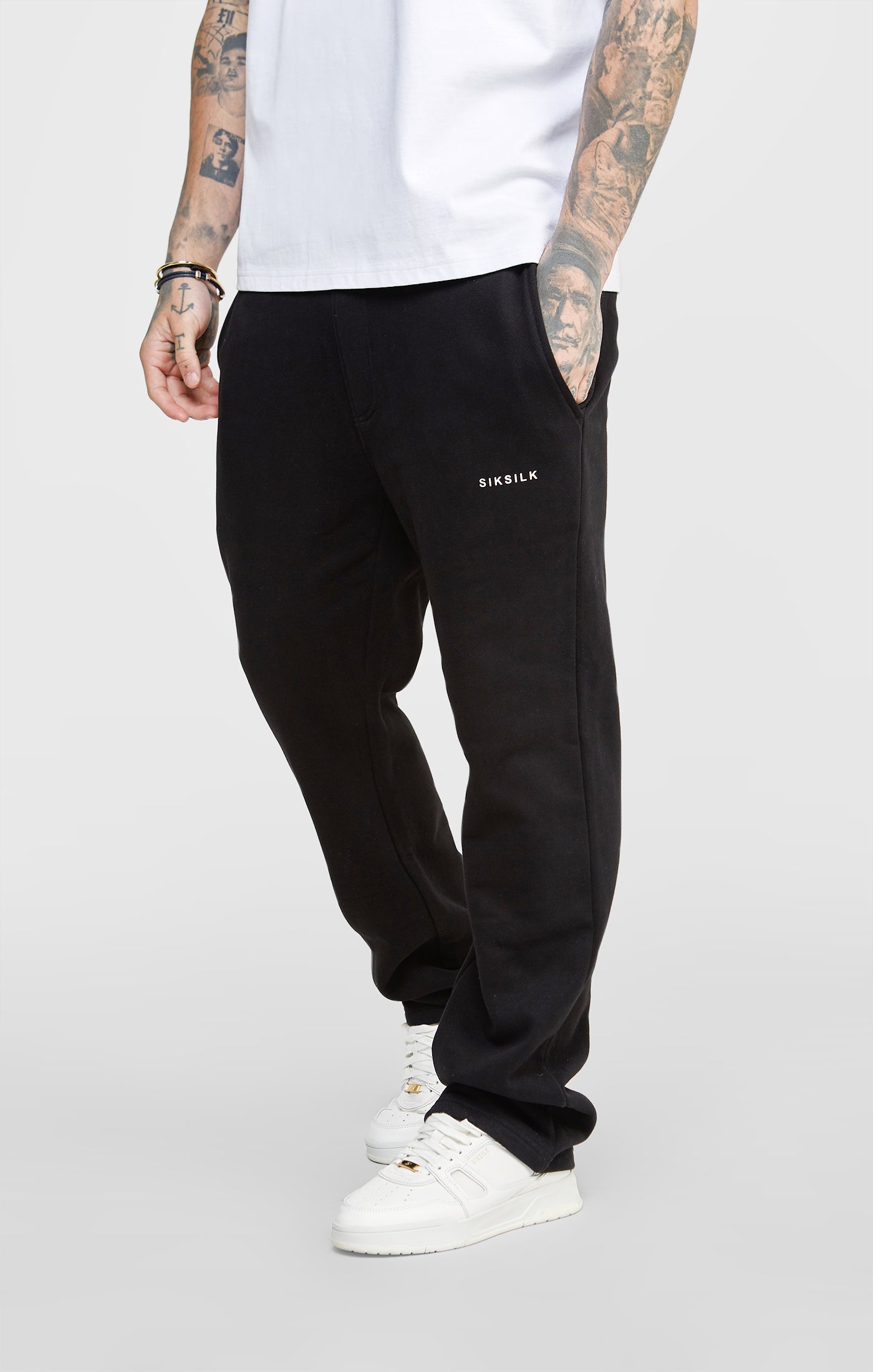 Load image into Gallery viewer, Black Open Cuff Jogger Pant