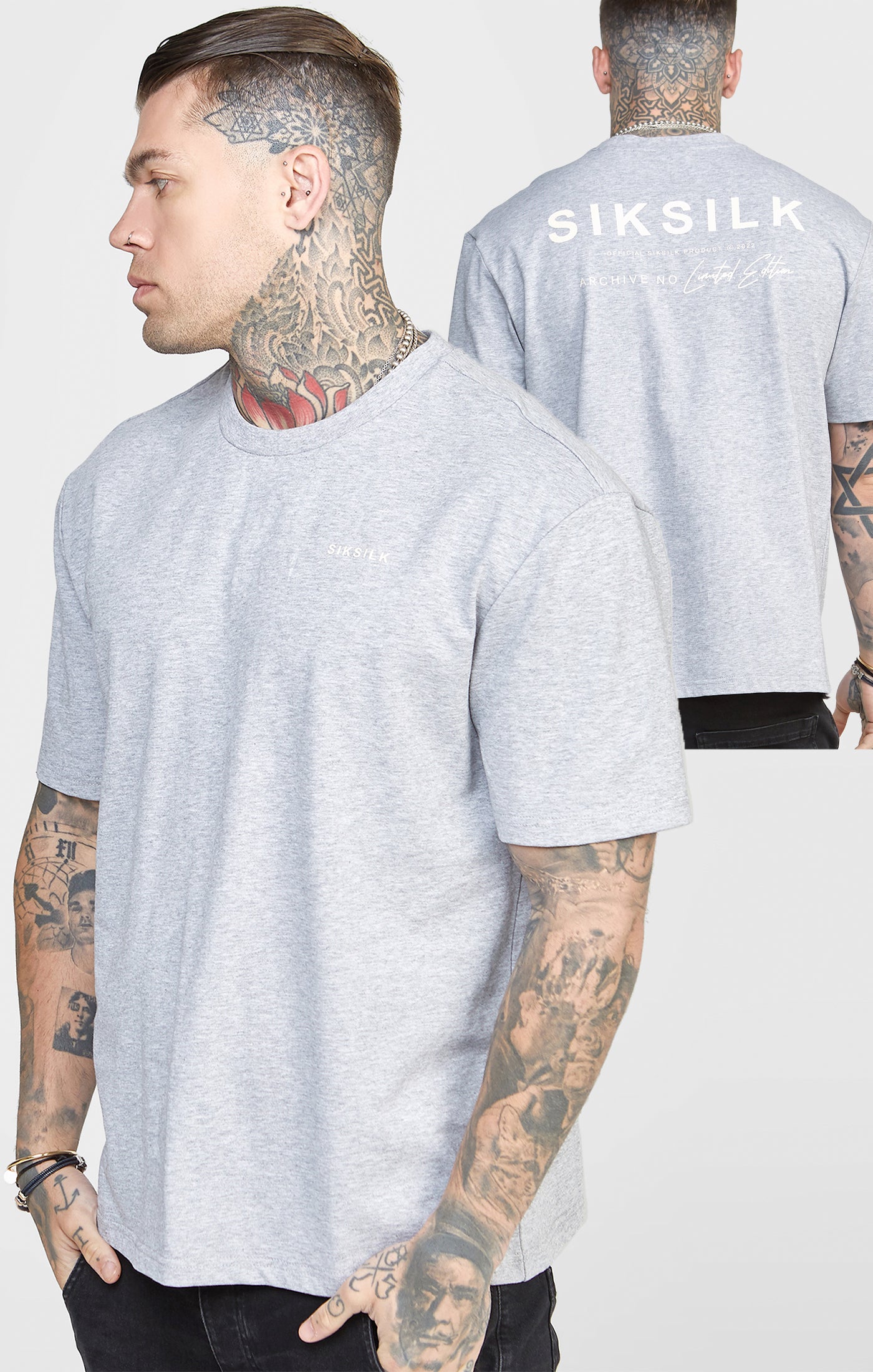 Load image into Gallery viewer, Grey Oversized Back Logo T-Shirt