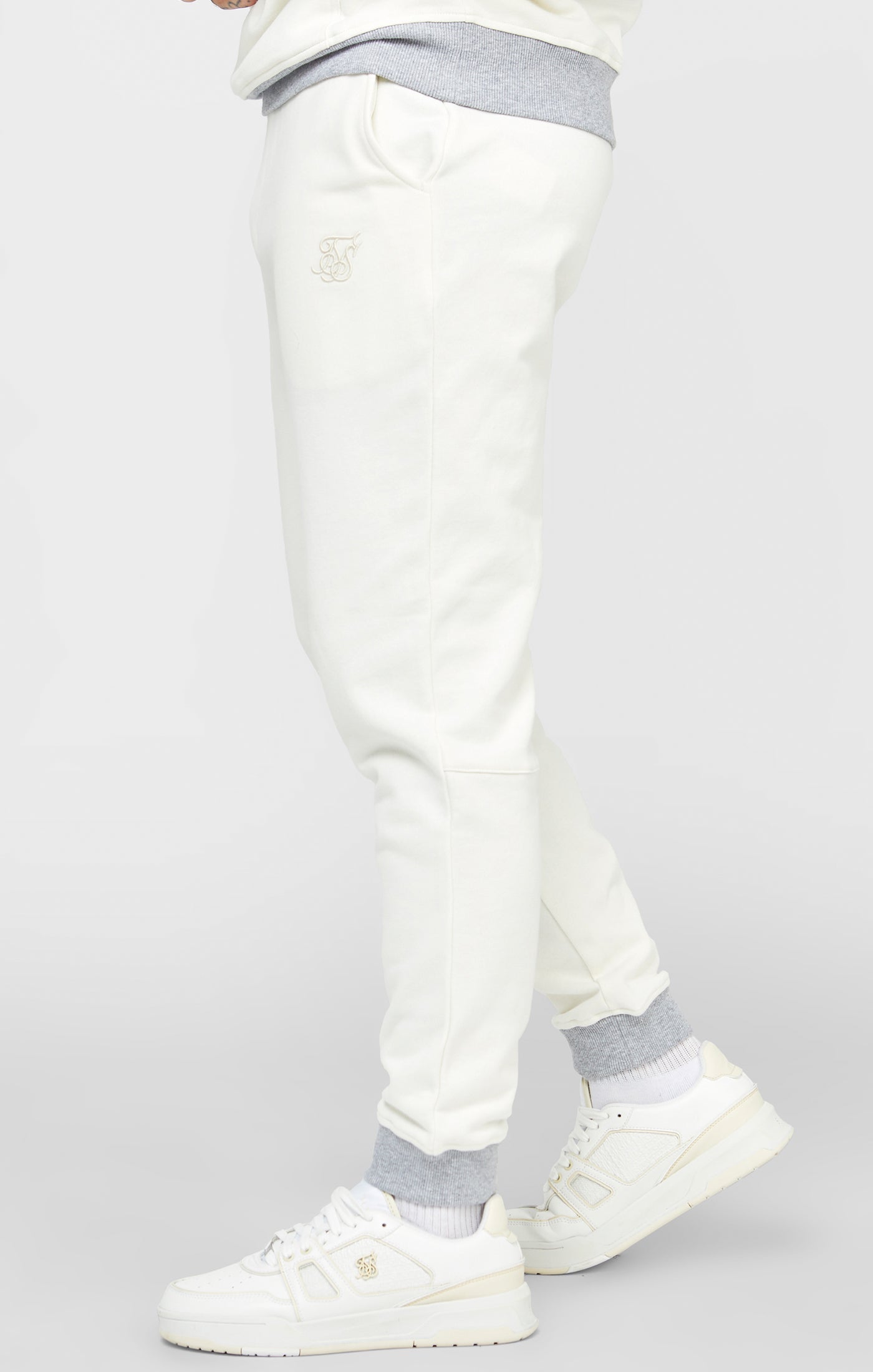 Load image into Gallery viewer, Ecru Contrast Waistband Jogger (1)
