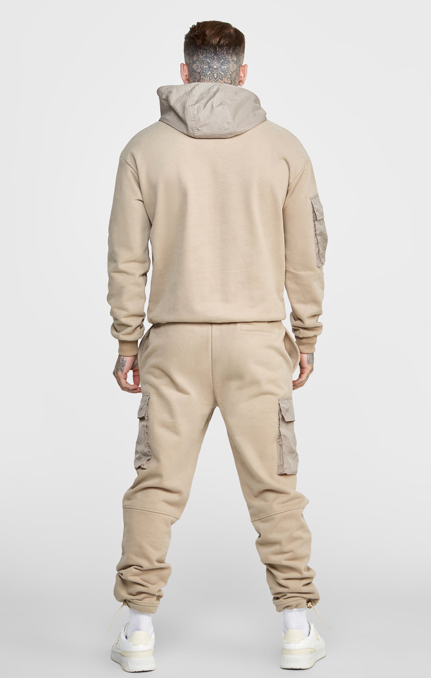 Load image into Gallery viewer, Tan Contrast Pocket Oversized Hoodie (4)