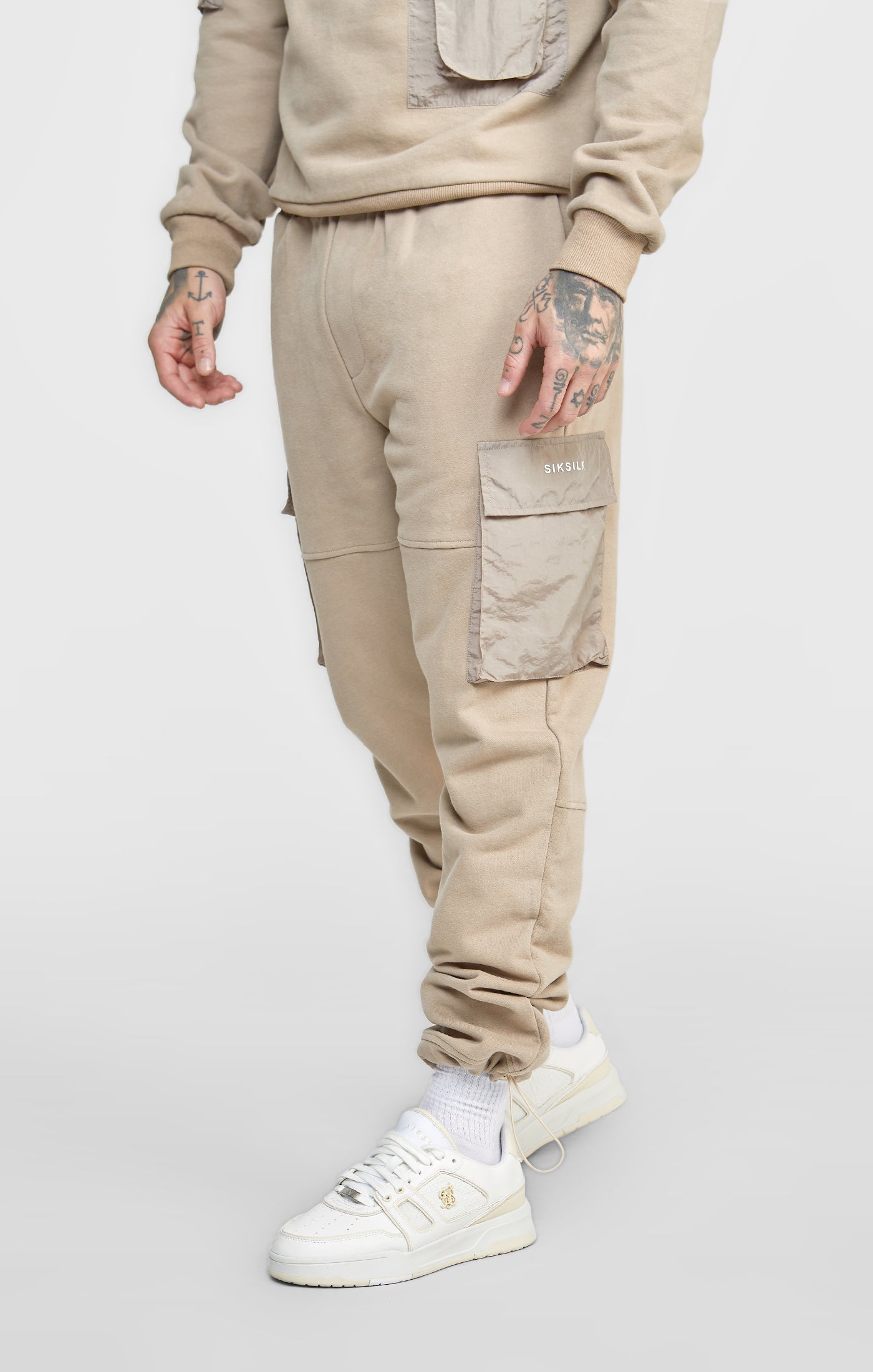 Load image into Gallery viewer, Tan Contrast Pocket Cargo Pant