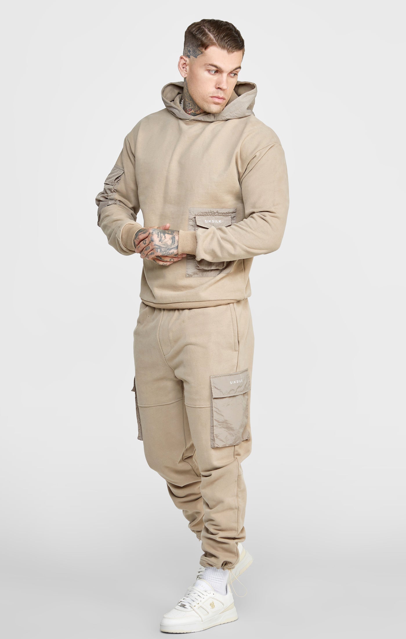 Load image into Gallery viewer, Tan Contrast Pocket Cargo Pant (2)