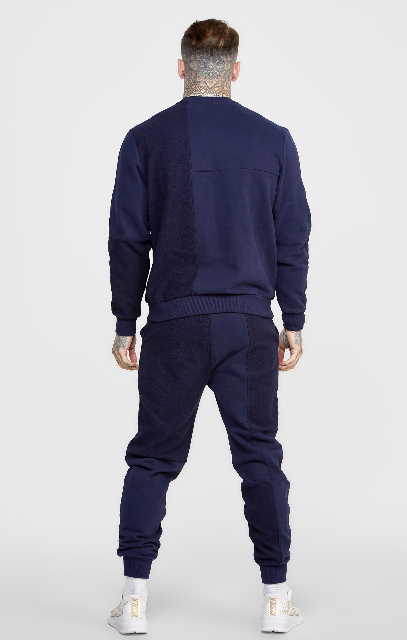 Load image into Gallery viewer, Navy Cut And Sew Reverse Oversized Sweat (4)