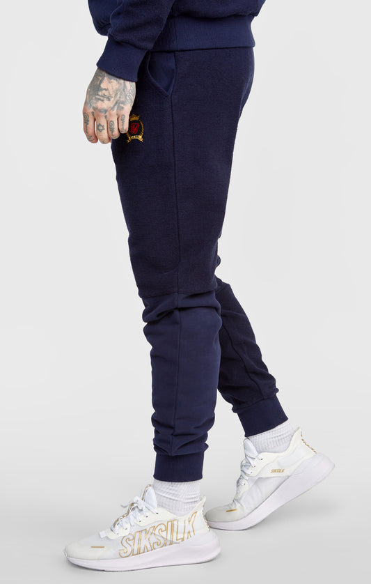 Navy Cut And Sew Reverse Jogger