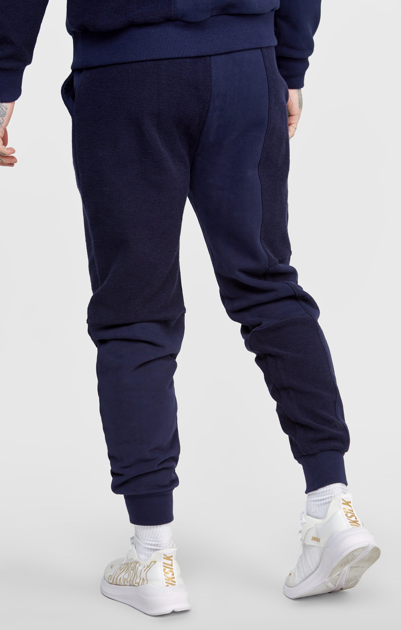 Load image into Gallery viewer, Navy Cut And Sew Reverse Jogger (2)