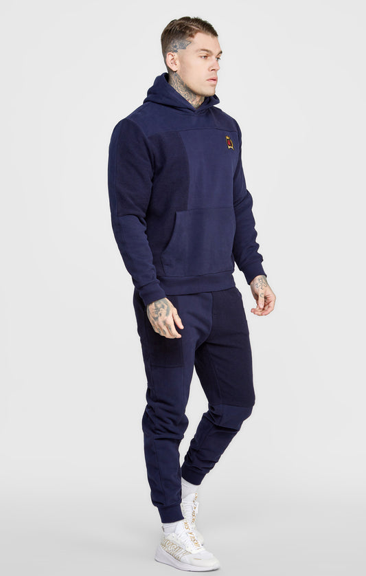 Navy Cut And Sew Reverse Jogger