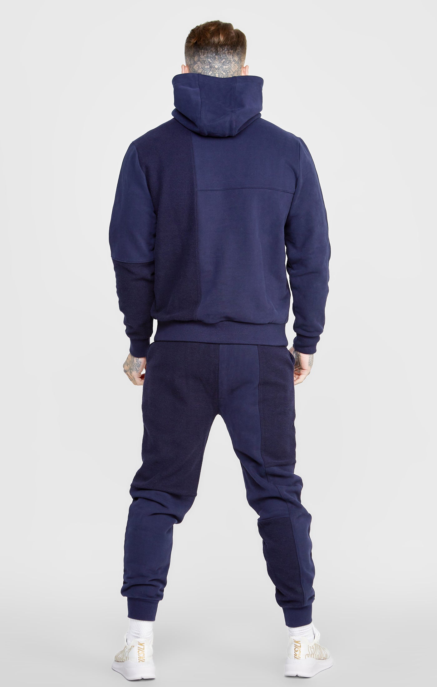 Load image into Gallery viewer, Navy Cut And Sew Reverse Jogger (5)
