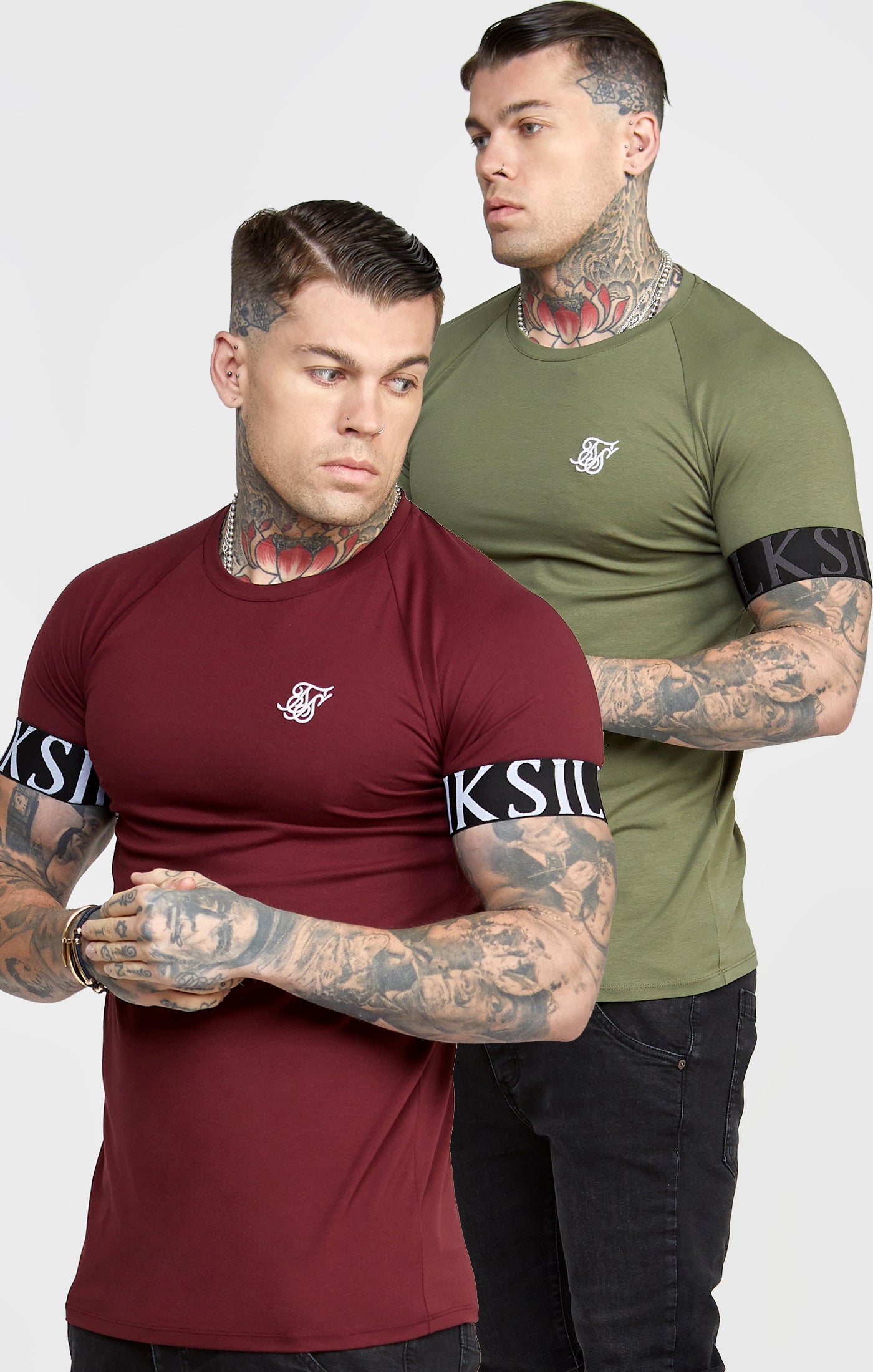 Load image into Gallery viewer, Khaki Twin Pack Muscle Fit Tech T-Shirt