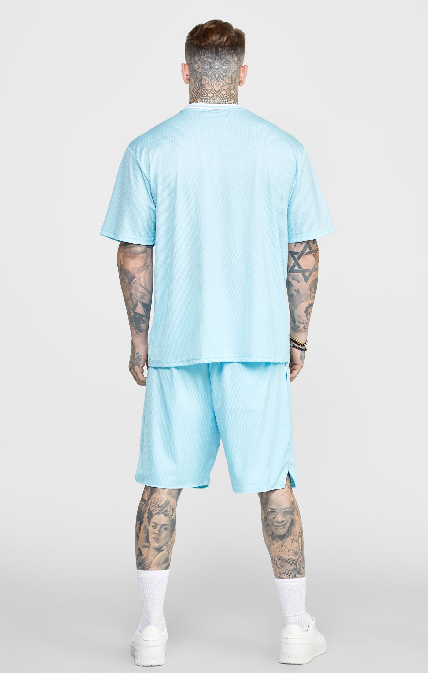 Load image into Gallery viewer, Blue Mesh Loose Fit Short (4)