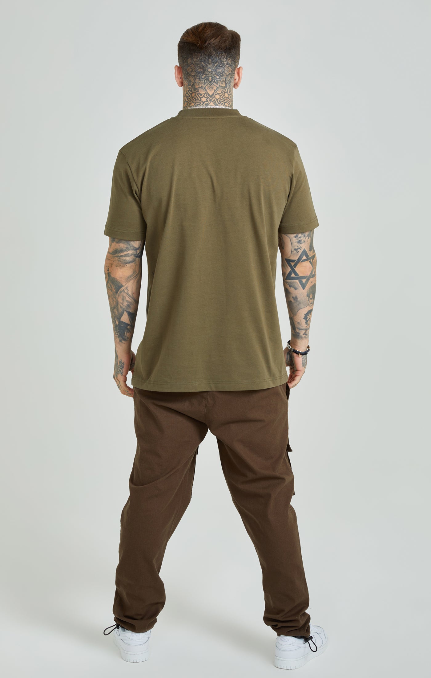 Load image into Gallery viewer, Khaki Applique Logo Oversized Fit T-Shirt (4)
