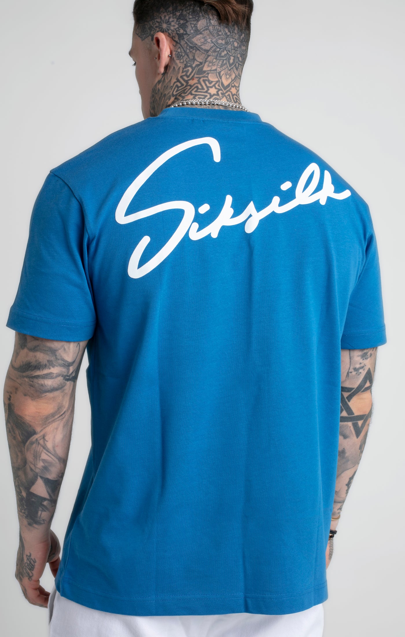Load image into Gallery viewer, Teal Script Print Oversized T-Shirt (2)