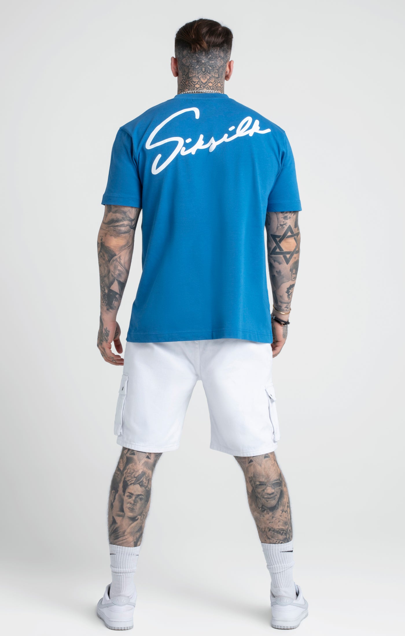 Load image into Gallery viewer, Teal Script Print Oversized T-Shirt (4)