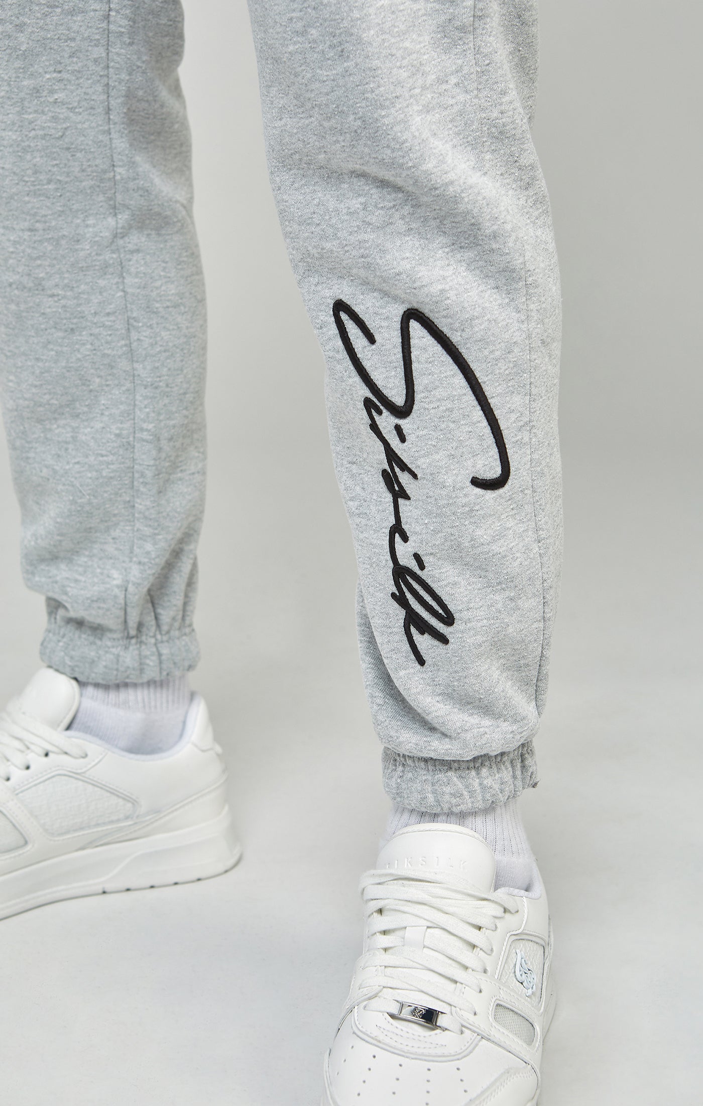 Load image into Gallery viewer, Grey Script Embroidery Jogger (2)