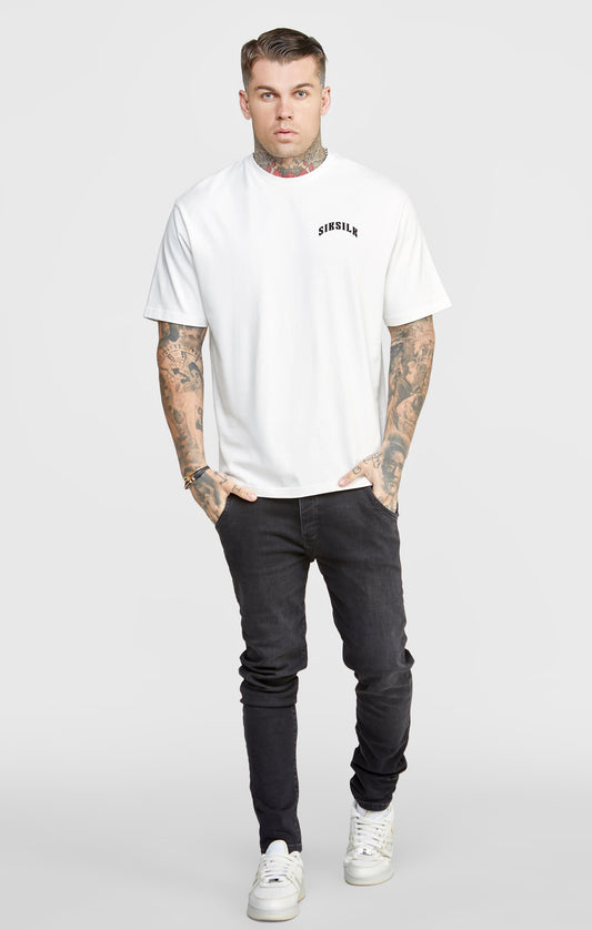 White Graphic Oversized T-Shirt