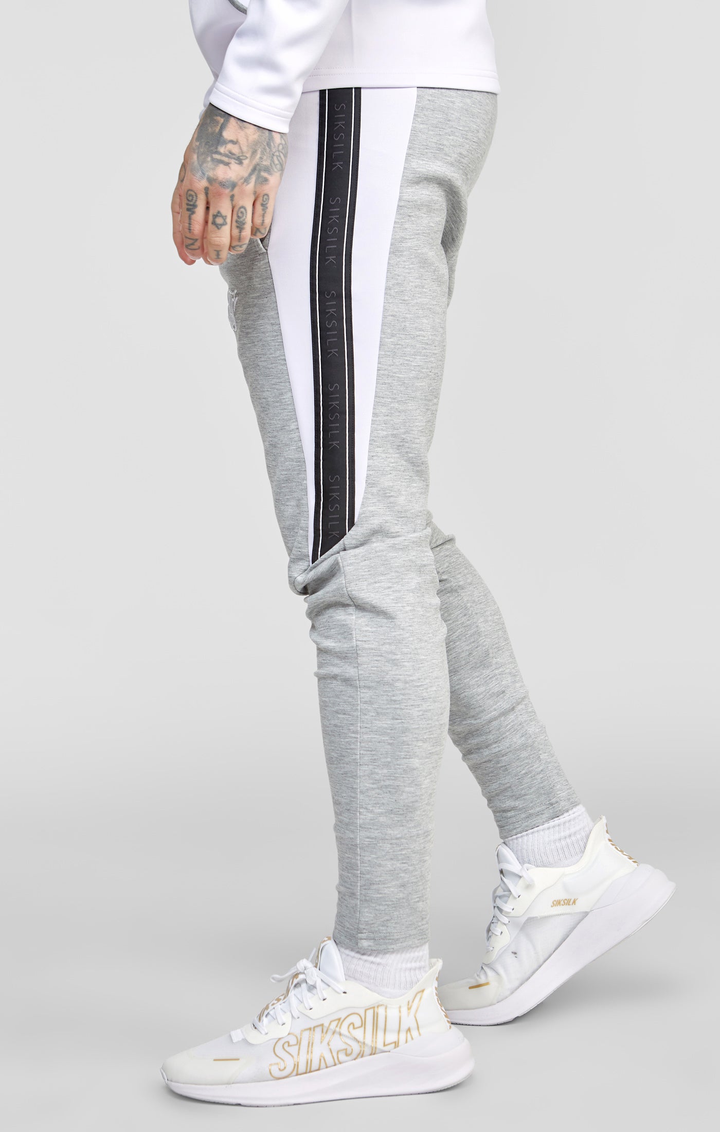 Load image into Gallery viewer, Grey Marl Zip Through Hoodie And Jogger Tracksuit Set (2)
