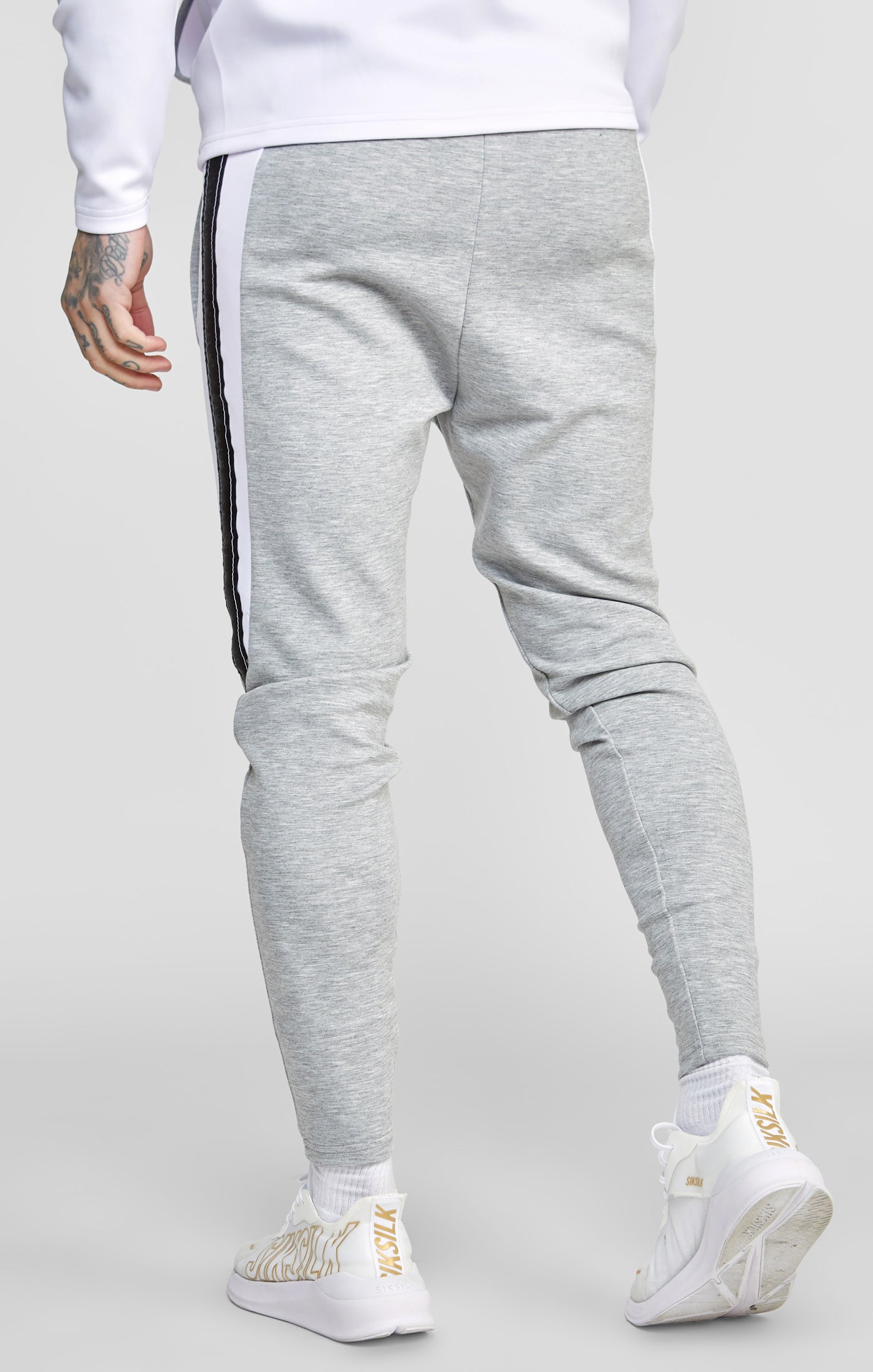 Load image into Gallery viewer, Grey Marl Zip Through Hoodie And Jogger Tracksuit Set (3)