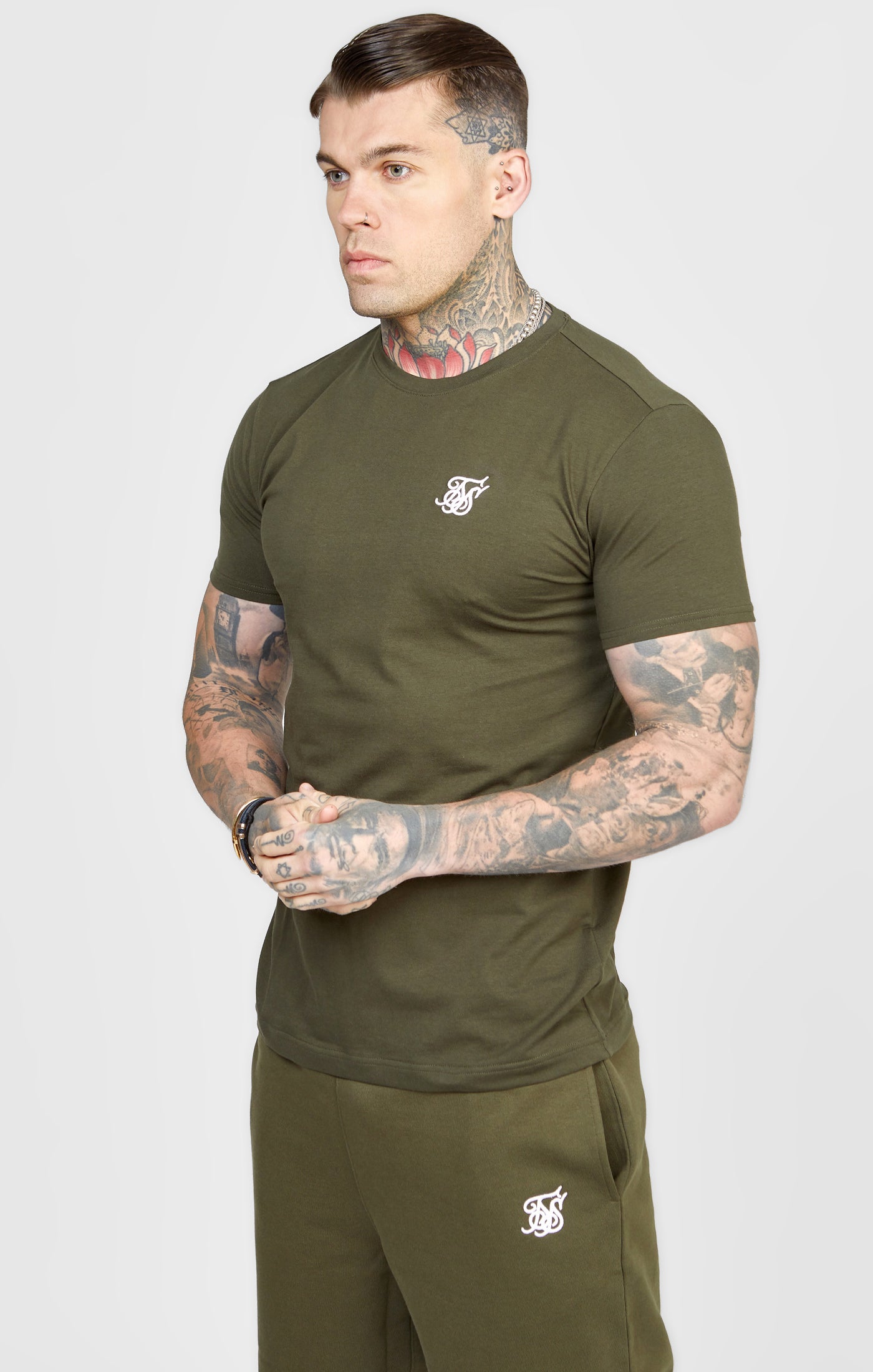 Load image into Gallery viewer, Khaki Essential Muscle Fit T-Shirt
