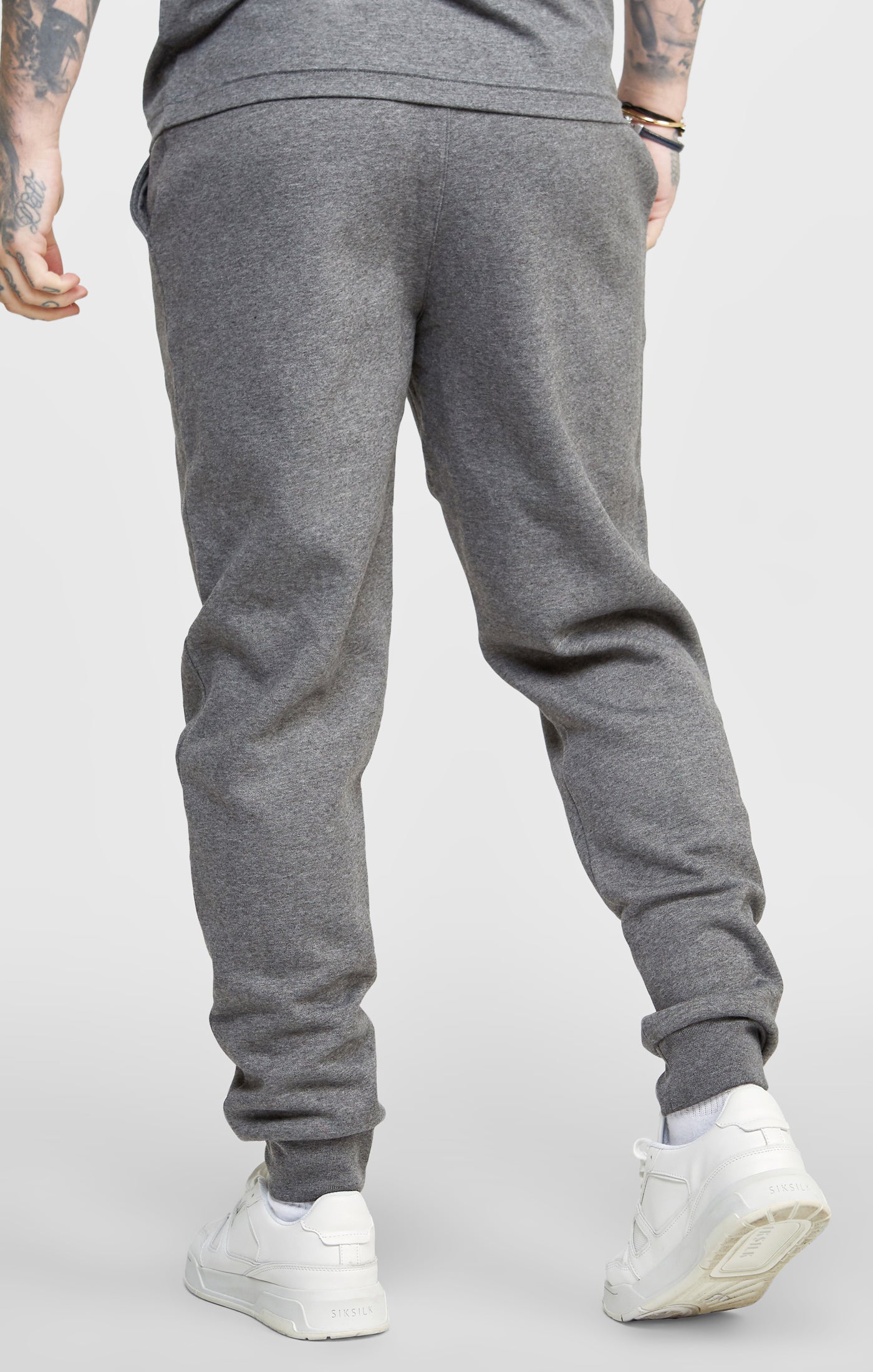 Load image into Gallery viewer, Grey Marl Essential Cuffed Jogger (3)